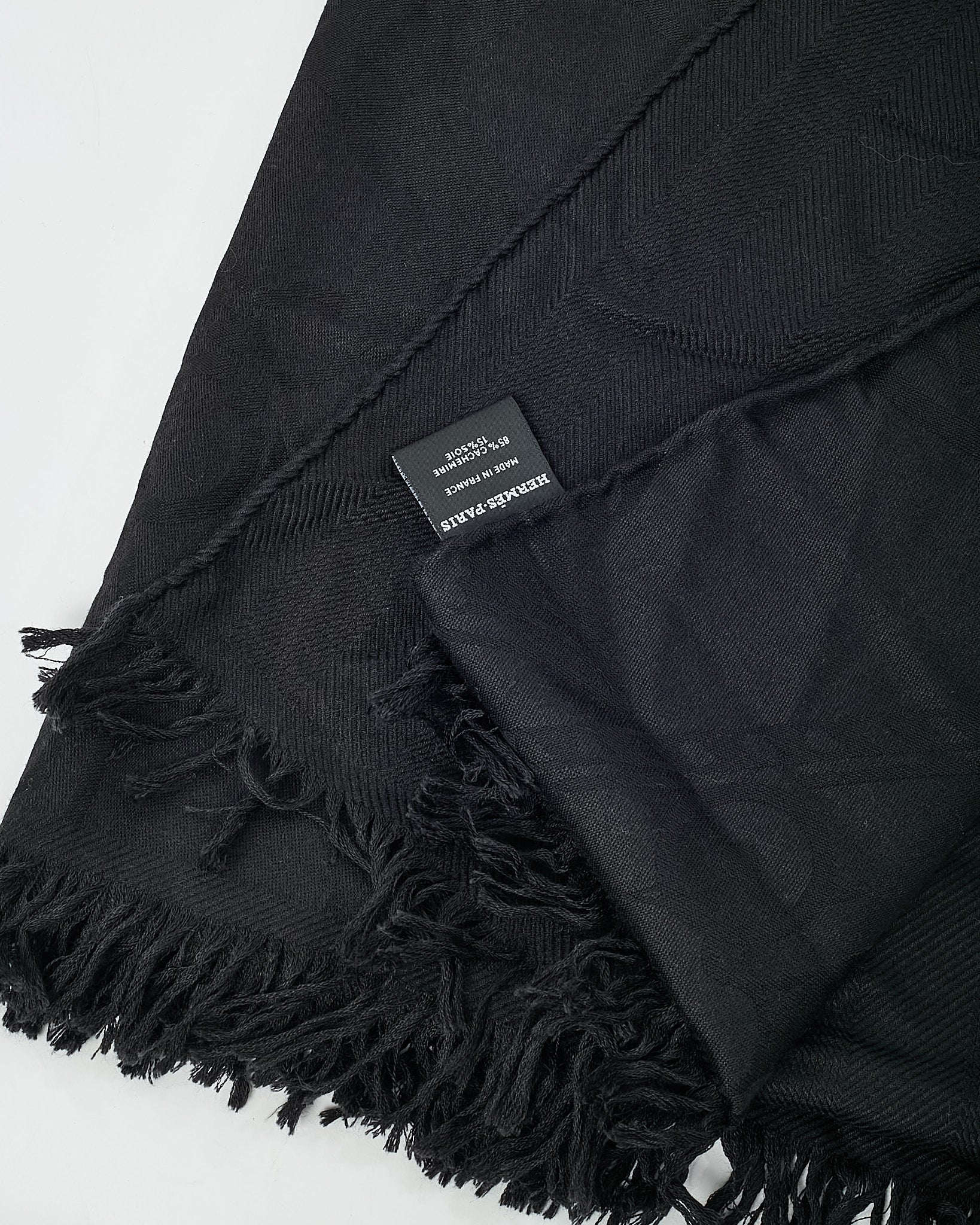 Buy Hermès Black Cashmere and Silk New Libris Stole Scarf