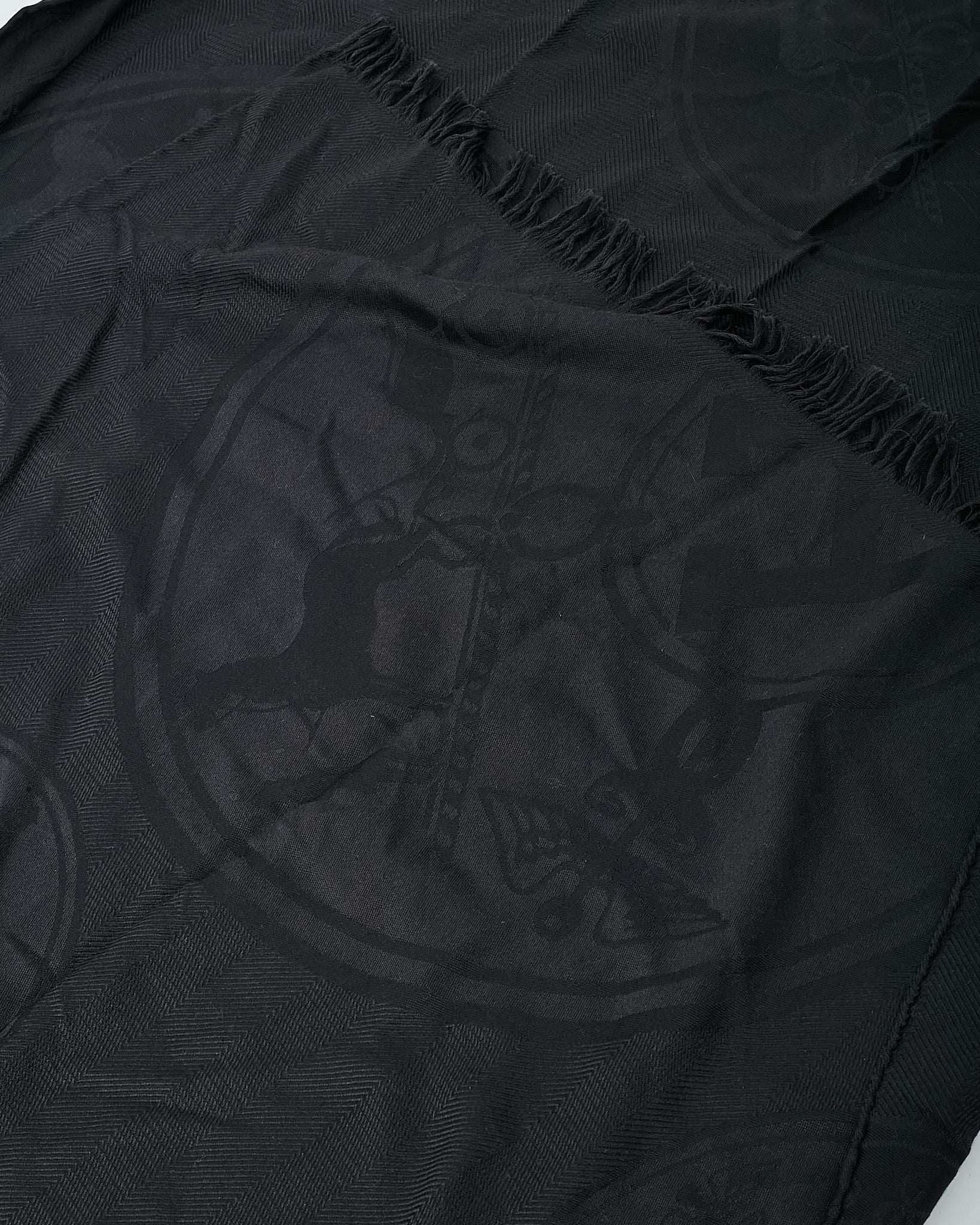 Buy Hermès Black Cashmere and Silk New Libris Stole Scarf