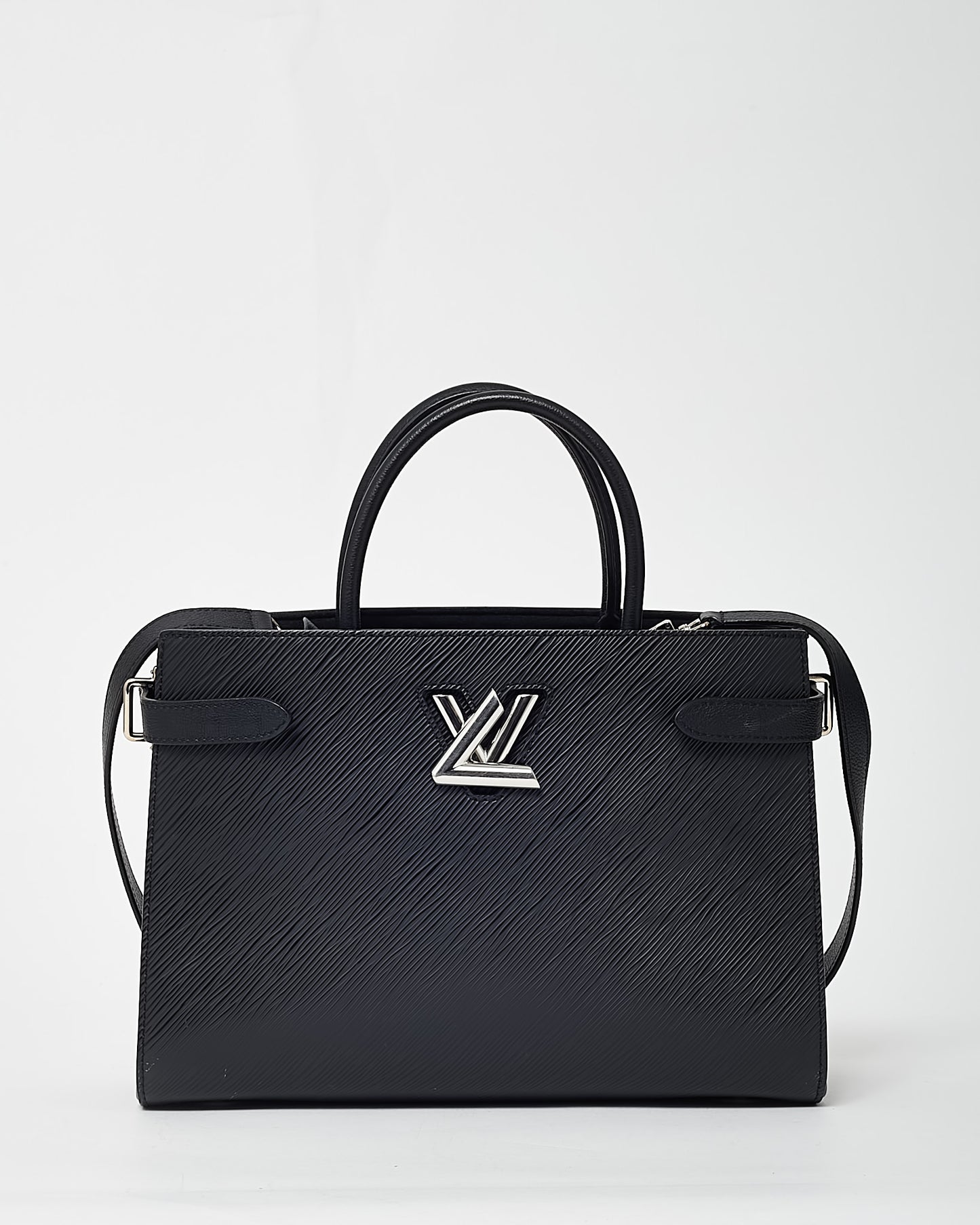 Louis Vuitton Black Epi Leather SHW LV Twist Tote Bag with Strap