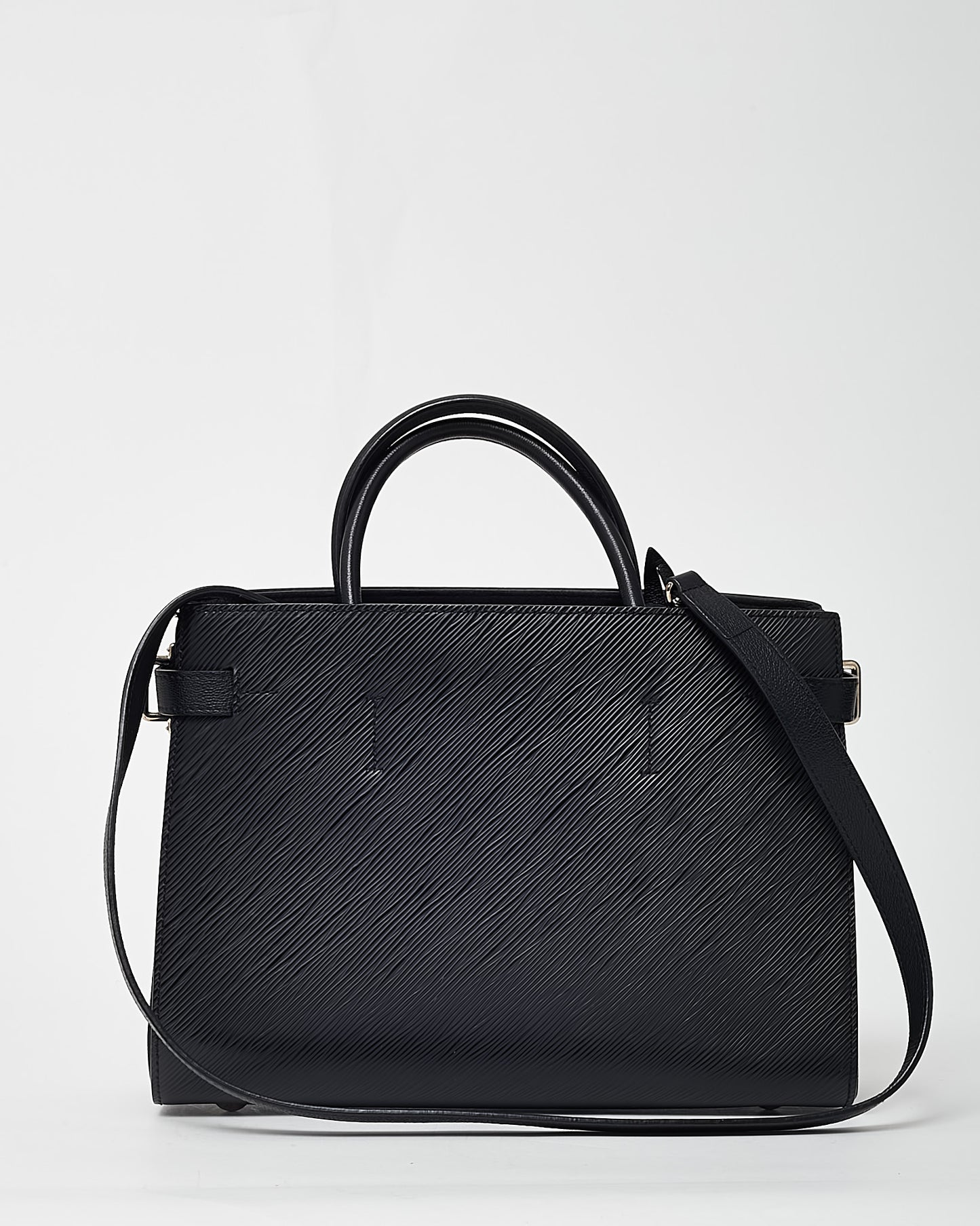 Louis Vuitton Black Epi Leather SHW LV Twist Tote Bag with Strap