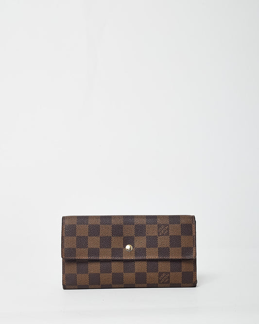 Louis Vuitton Damier Ebene Canvas Sarah Long Wallet