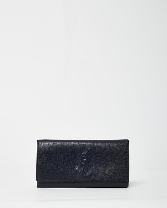 Saint Laurent Black Leather YSL Belle De Jour Wallet