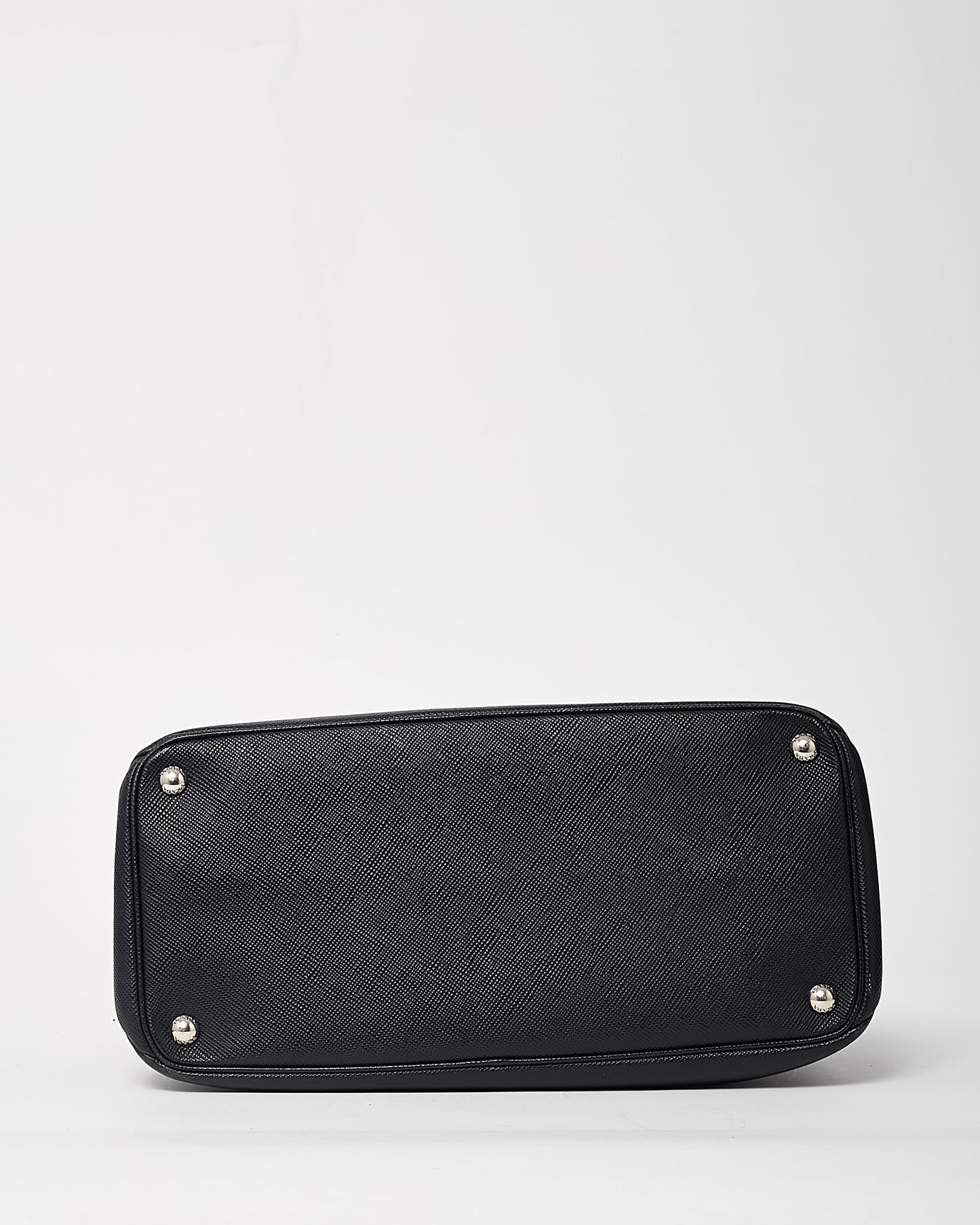 Prada Black Saffiano Lux Leather Twin Tote Bag with Strap