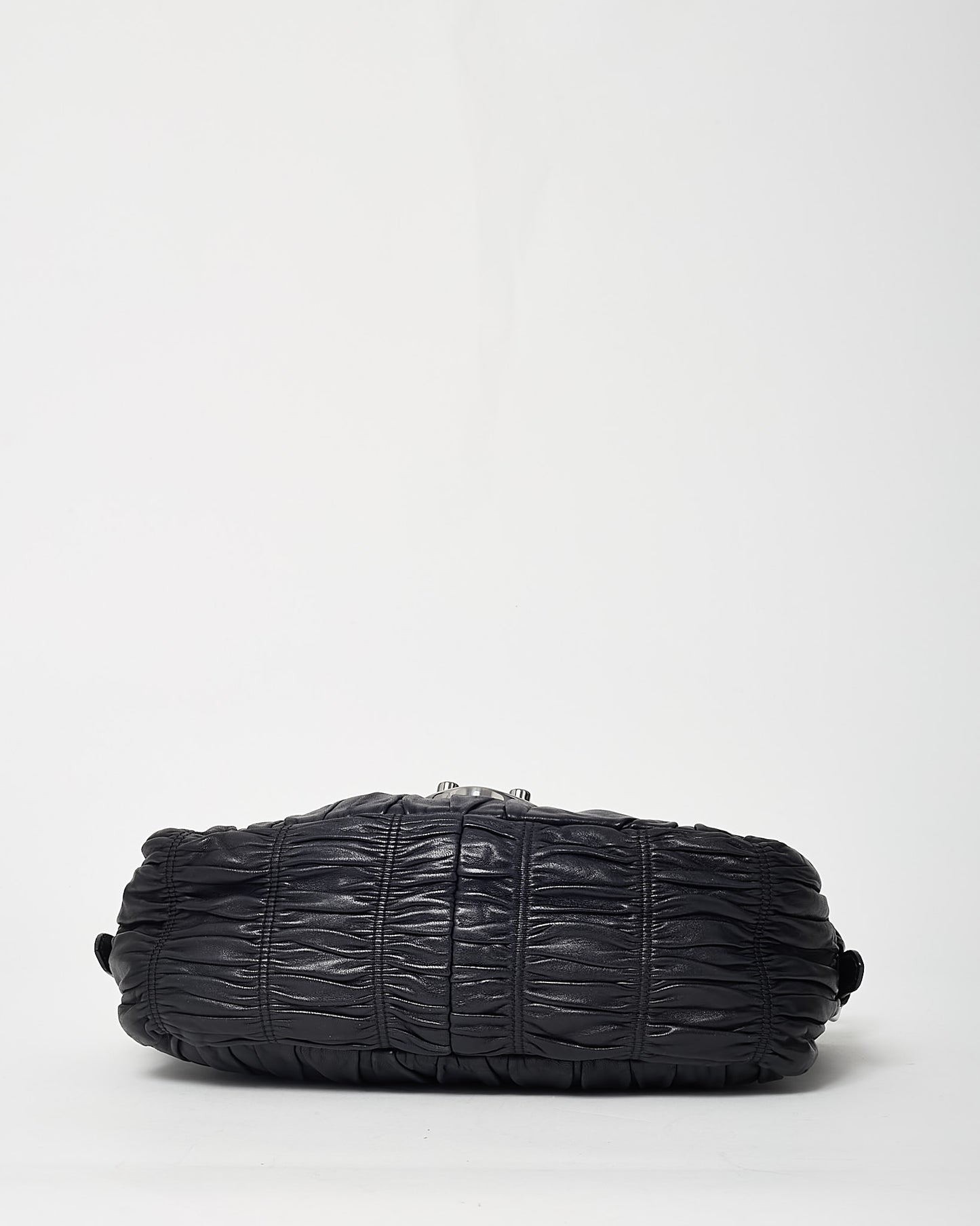Prada Black Gauffre Nappa Leather Shoulder Bag