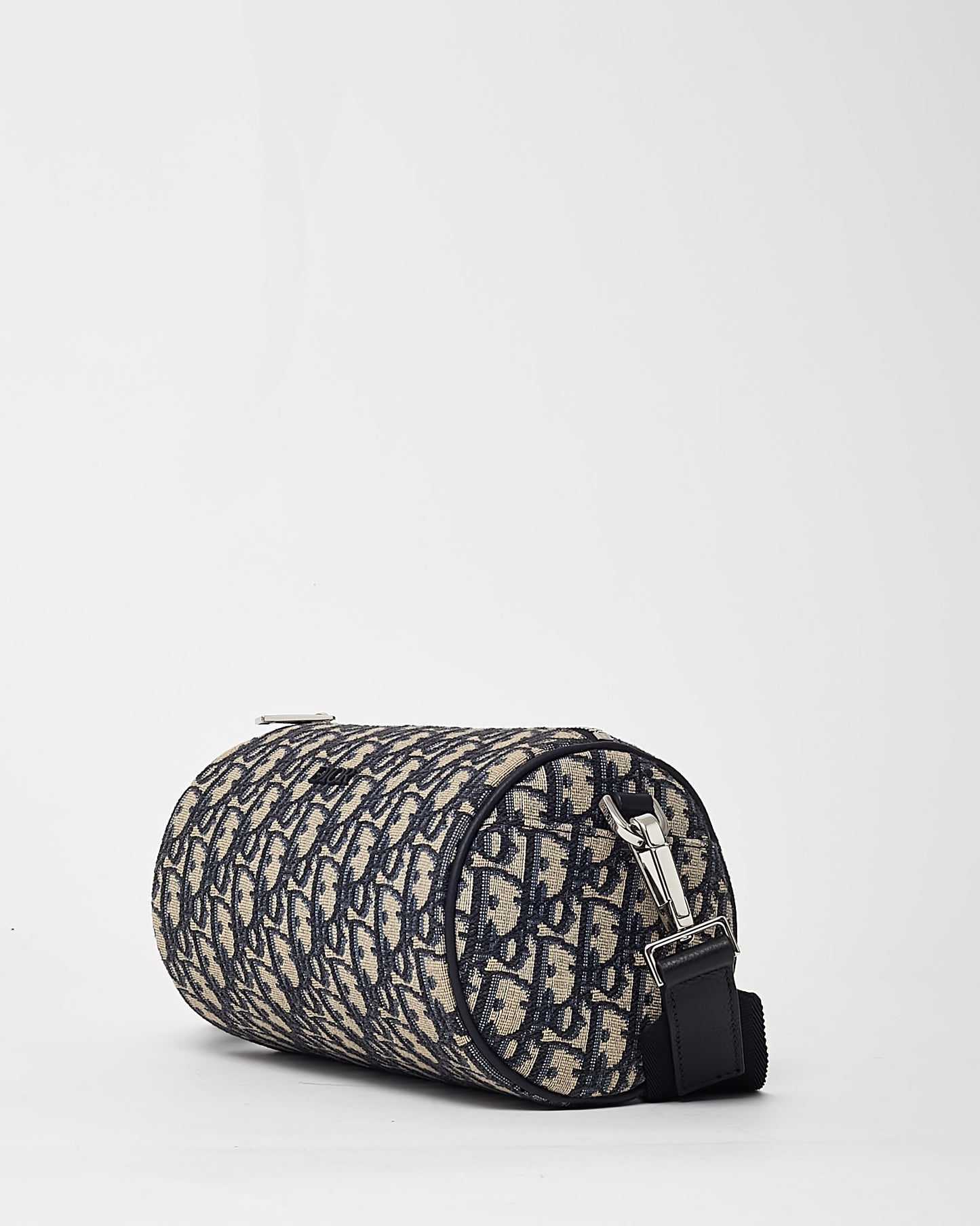 Dior Navy Blue Monogram Oblique Canvas Roller Messenger Crossbody Bag