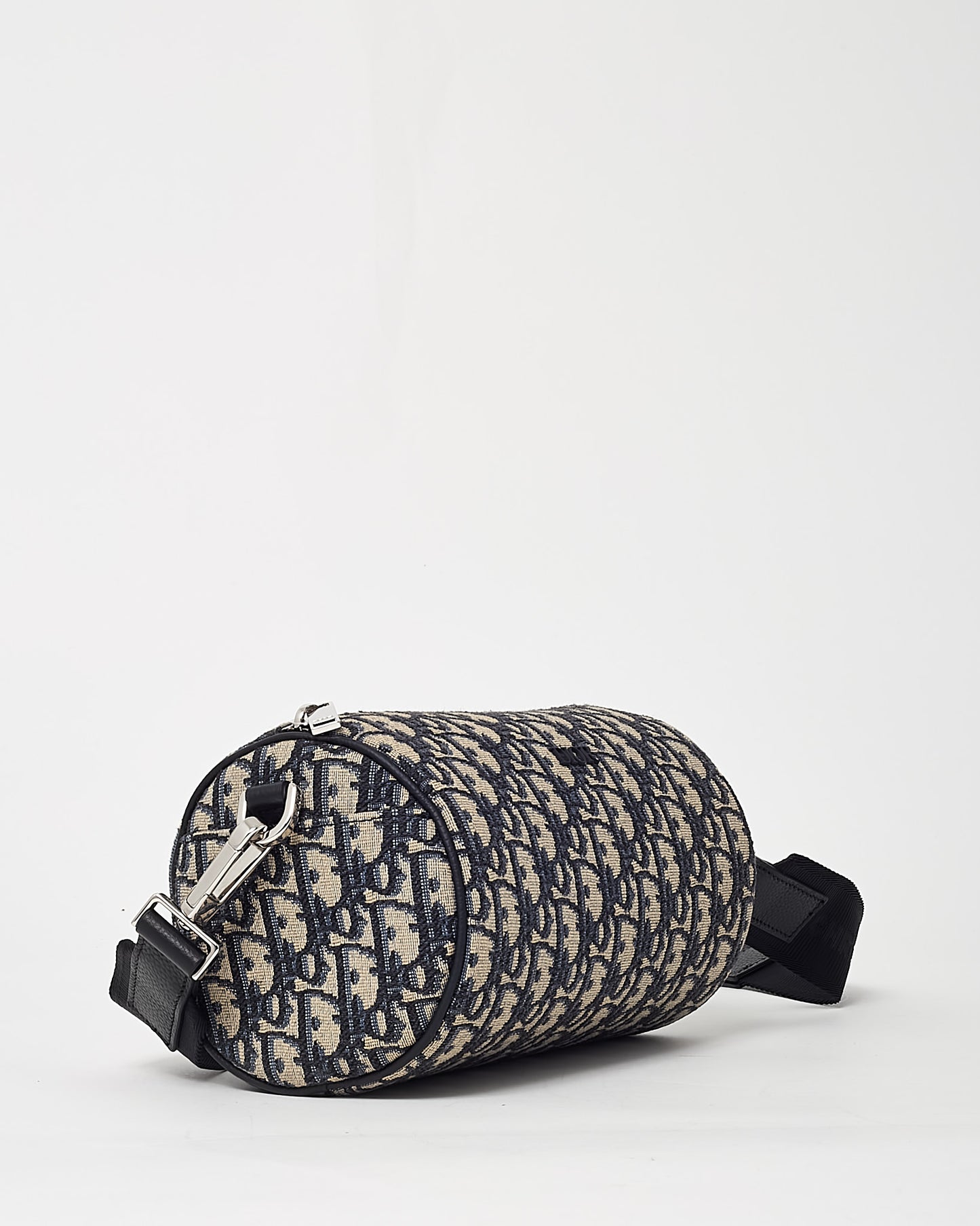 Dior Navy Blue Monogram Oblique Canvas Roller Messenger Crossbody Bag
