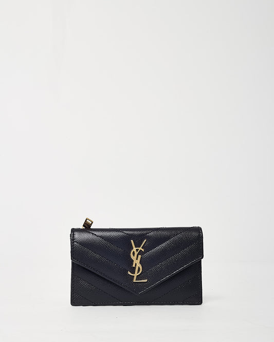 Sac bandoulière Saint Laurent Lou Mini chaîne YSL grain de poudre chevron beige
