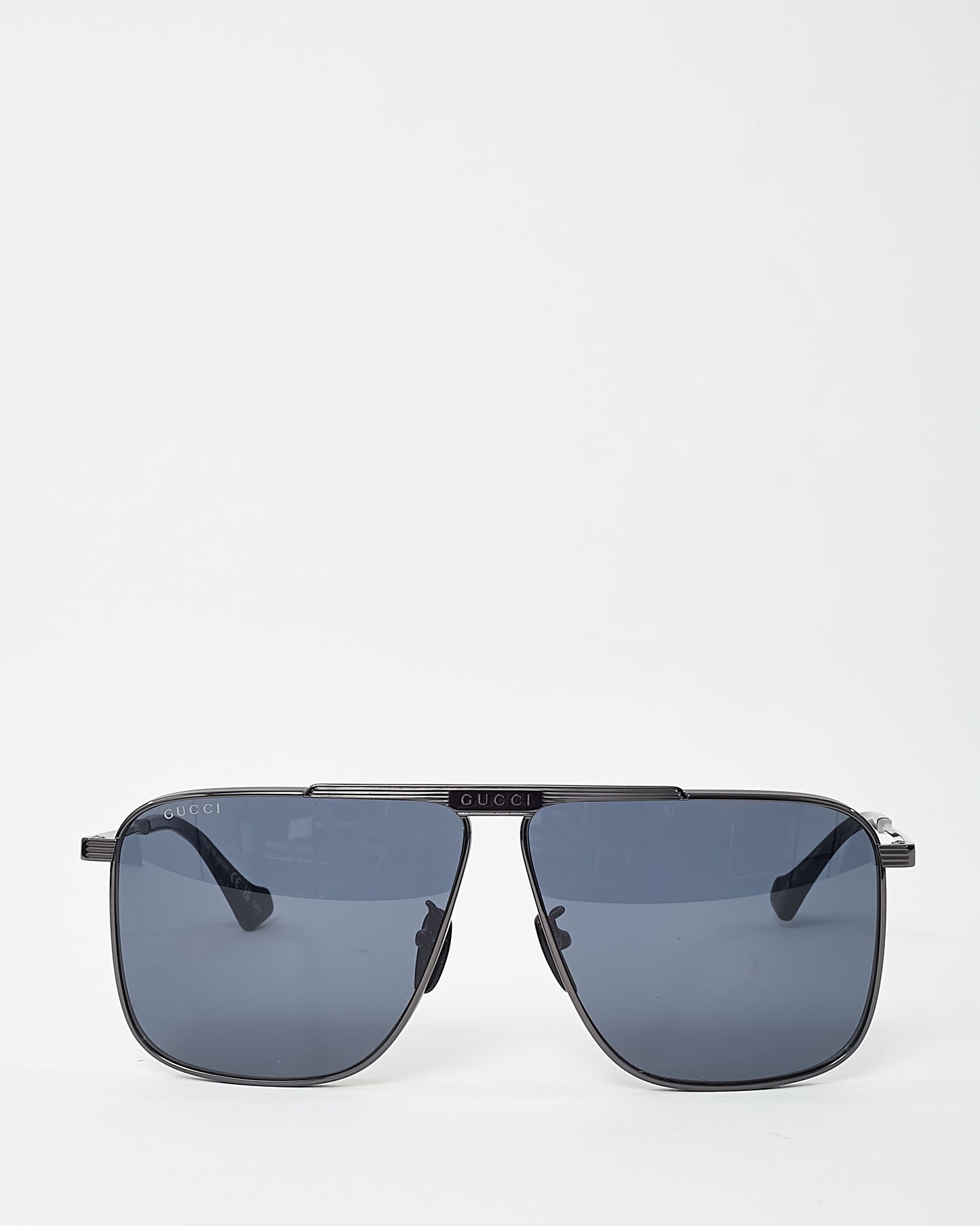 Gucci Men's Black Acetate GG 0840S Aviator Sunglasses
