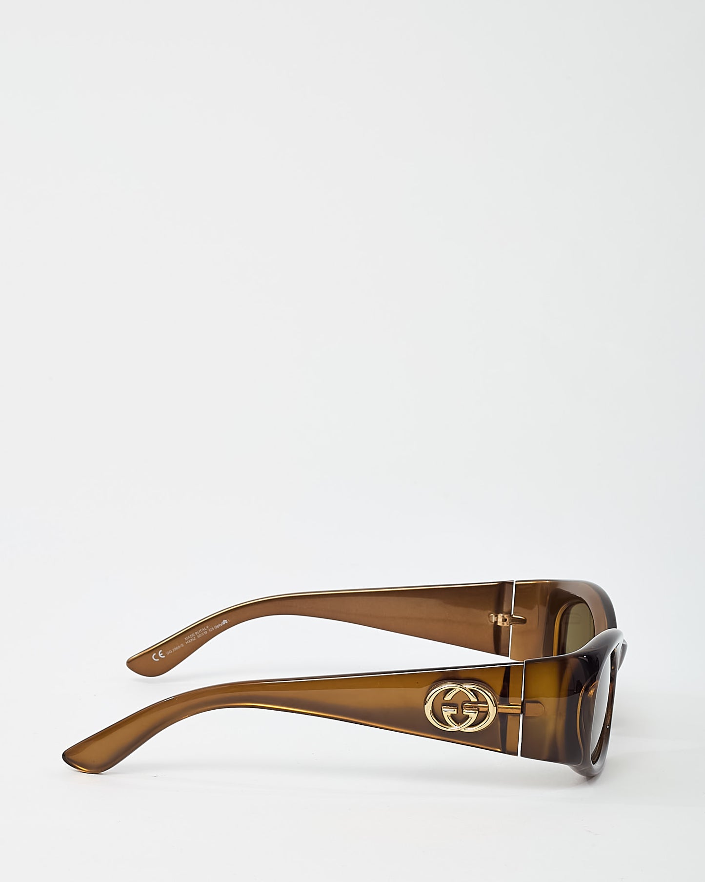 Gucci Vintage Brown Acetate GG 2968/S Oval Sunglasses
