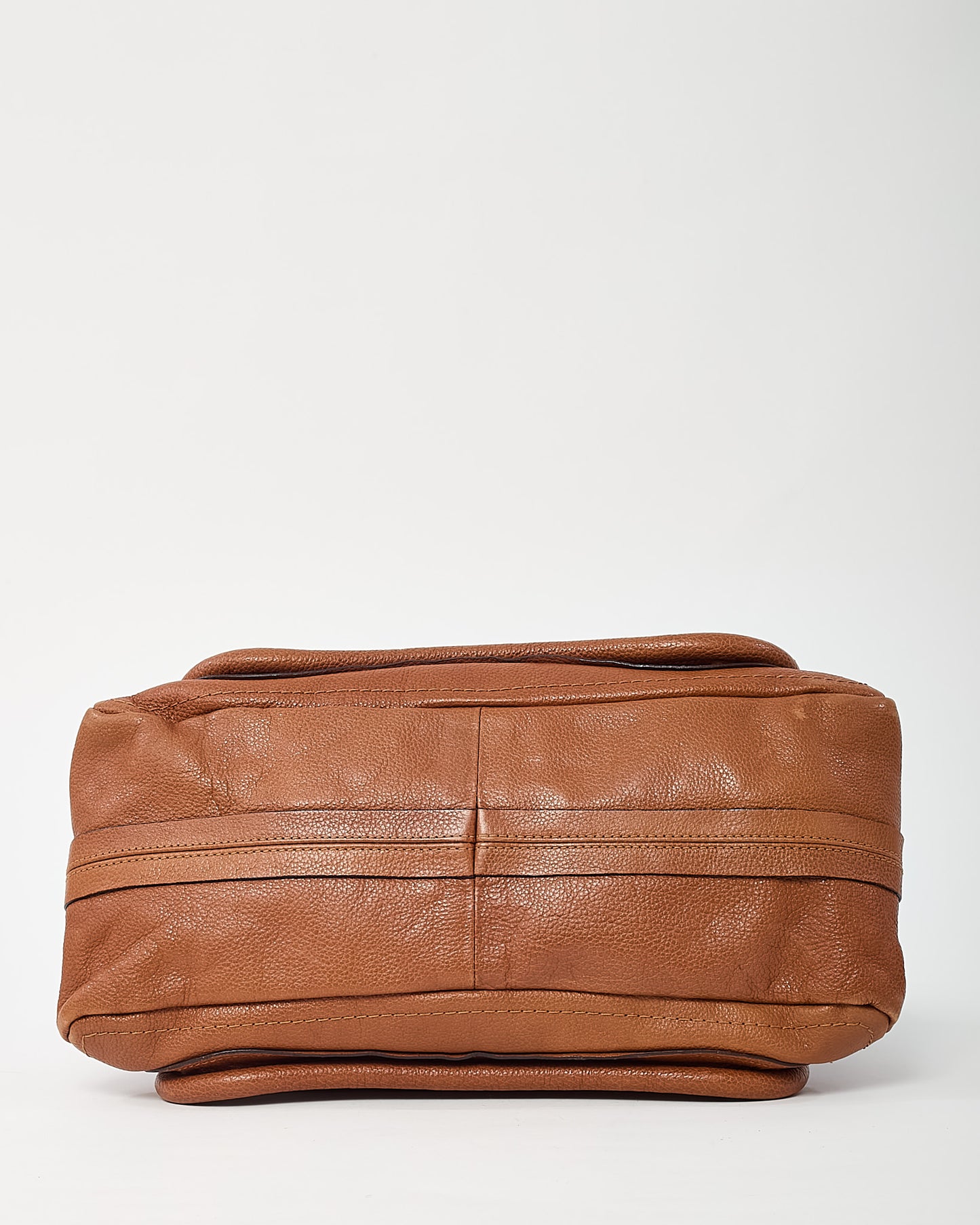 Chloé Tan Pebbled Leather Medium Paraty 2Way Bag