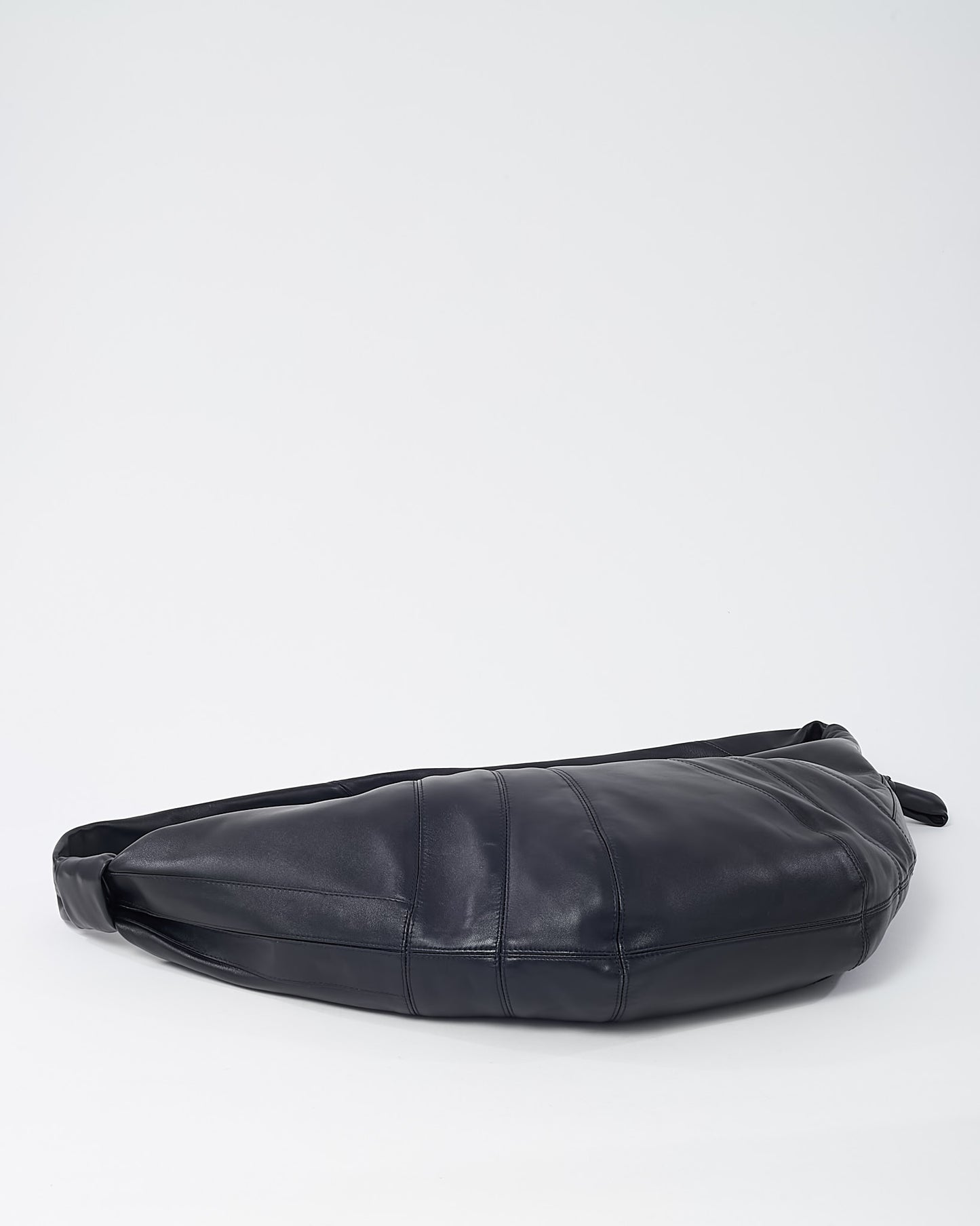 Lemaire Black Leather Large Croissant Crossbody Bag