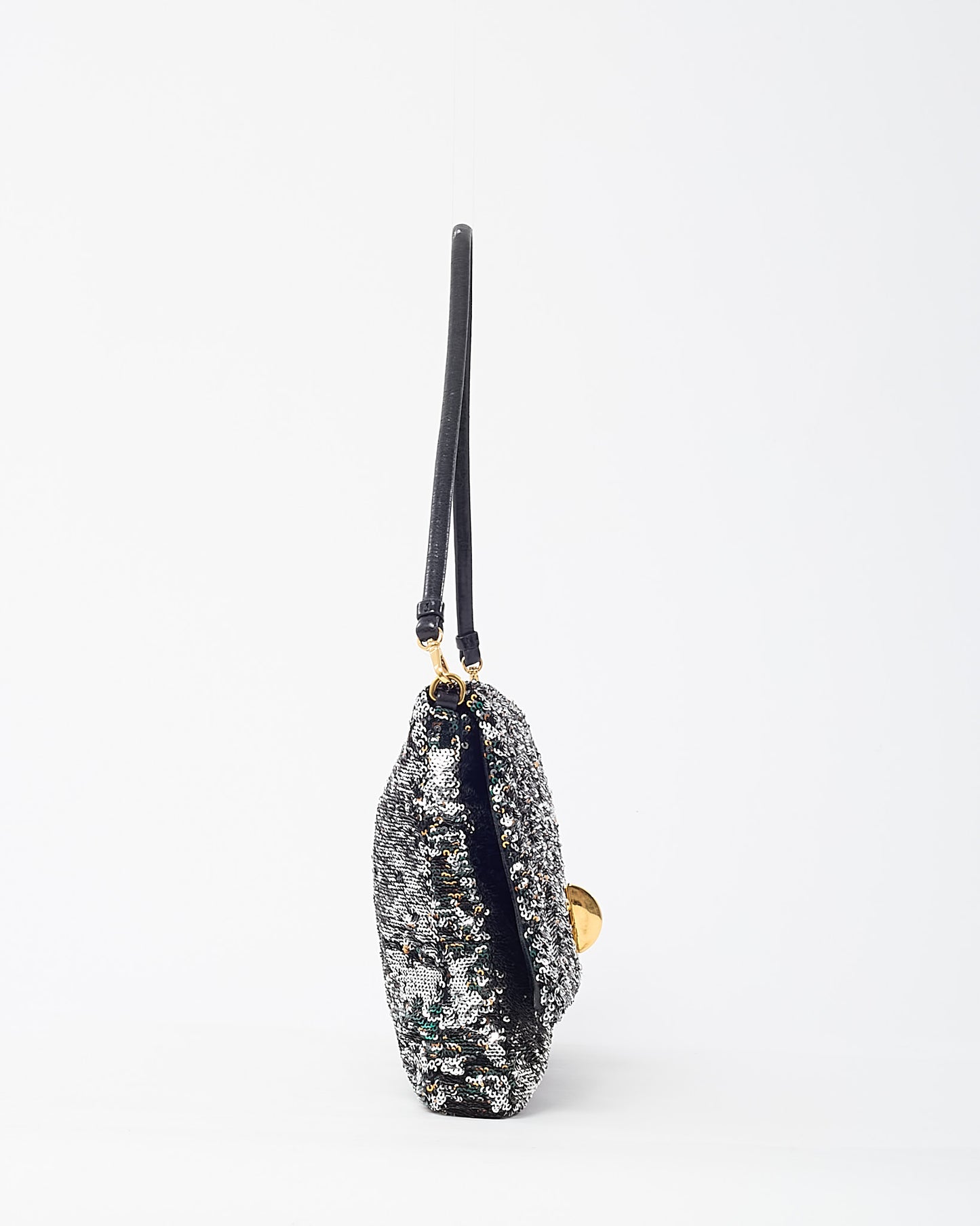 Miu Miu Silver/Brown/Green Multi Sequin 2Way Shoulder Bag