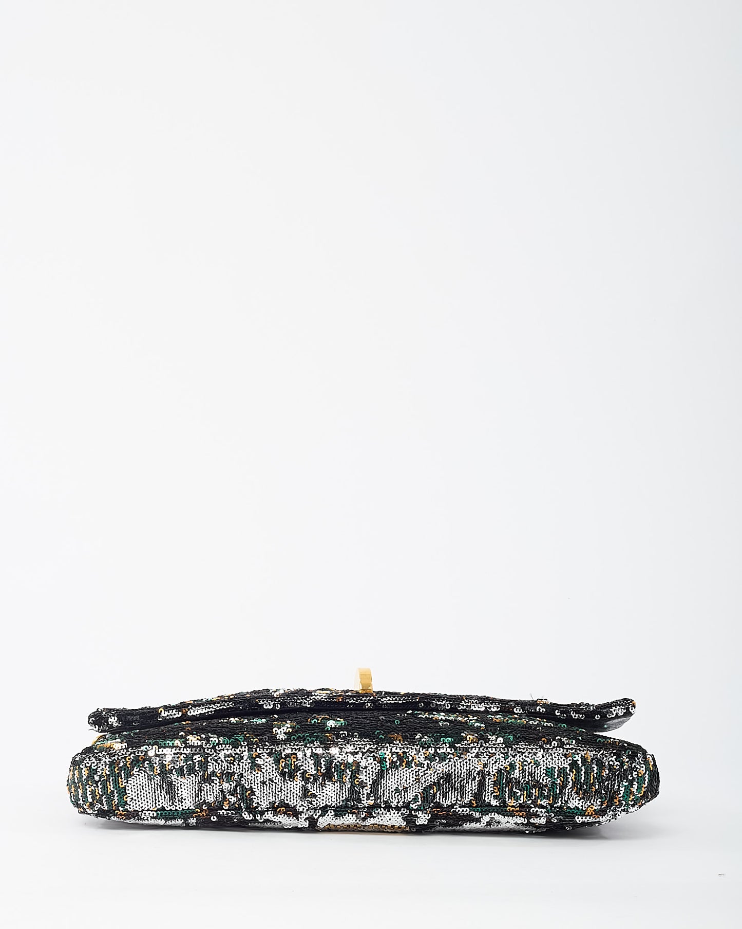 Miu Miu Silver/Brown/Green Multi Sequin 2Way Shoulder Bag