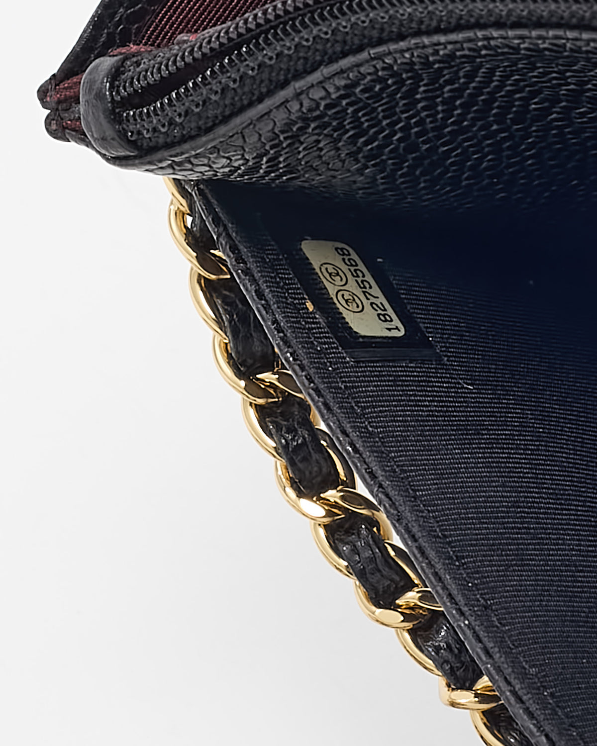 Chanel Black Caviar Leather WOC Wallet on Chain Crossbody Bag GHW