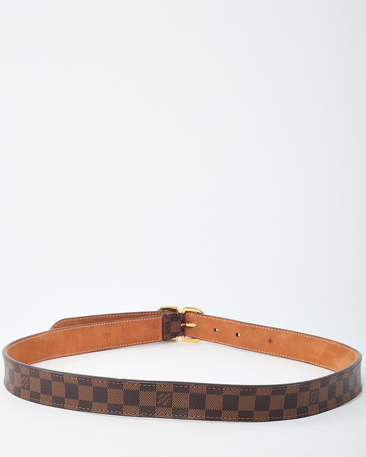 Louis Vuitton Damier Ebene Coated Canvas Mini Belt GHW - 85/34
