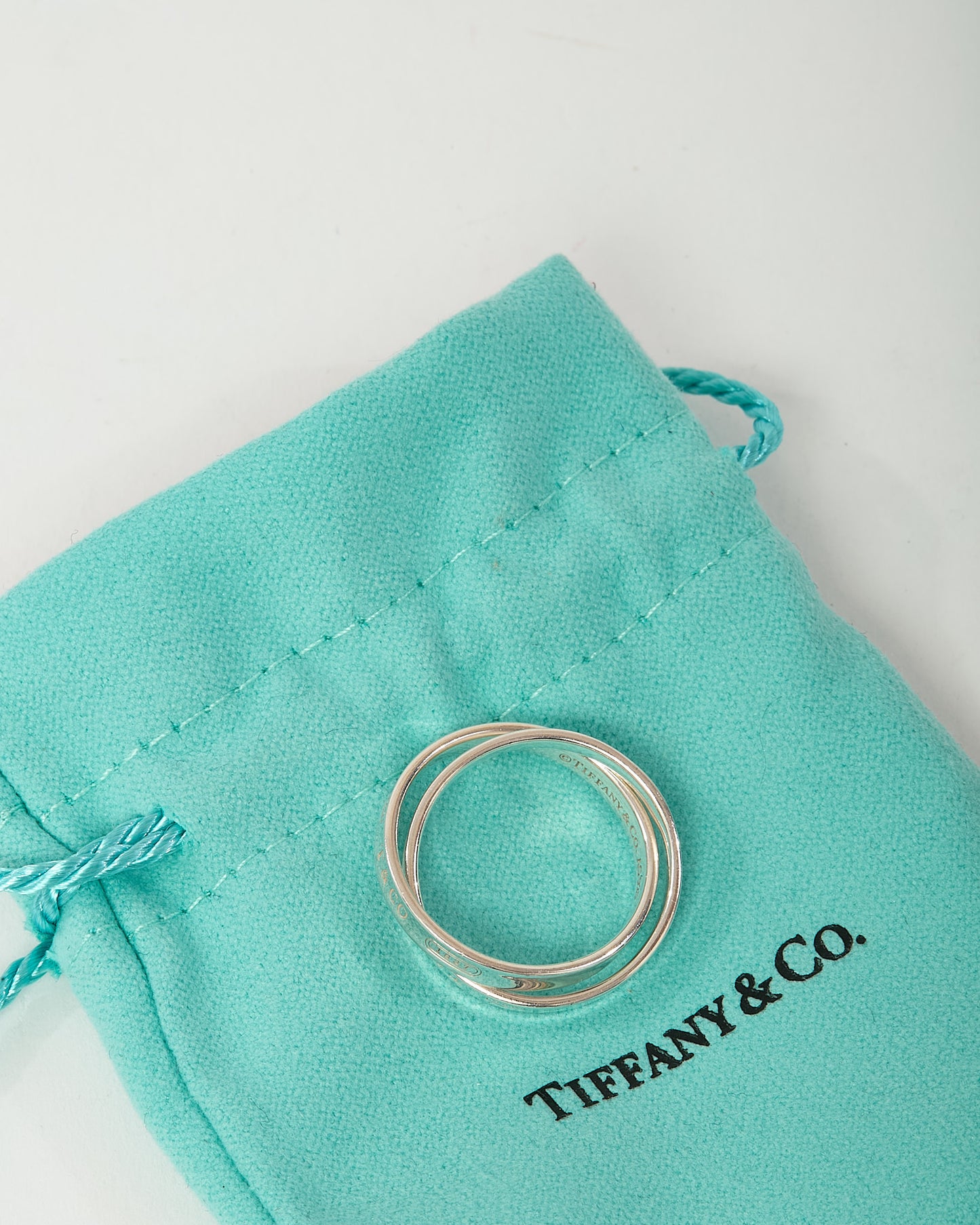 Tiffany & Co. Sterling Silver Tiffany 1837 Interlocking Circles Ring - 8