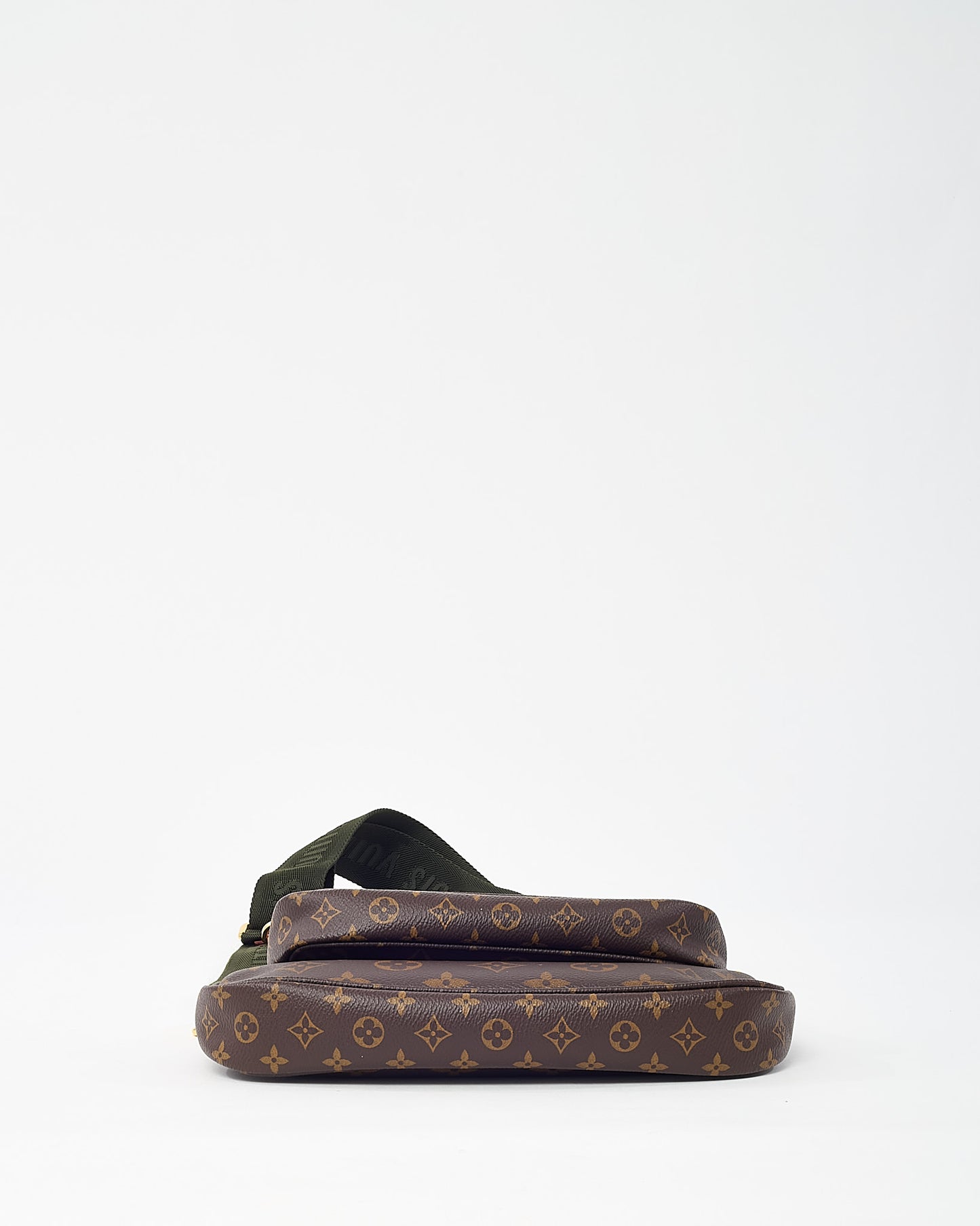 Louis Vuitton Monogram Coated Canvas Khaki Multi Pochette Accessoires Crossbody Bag