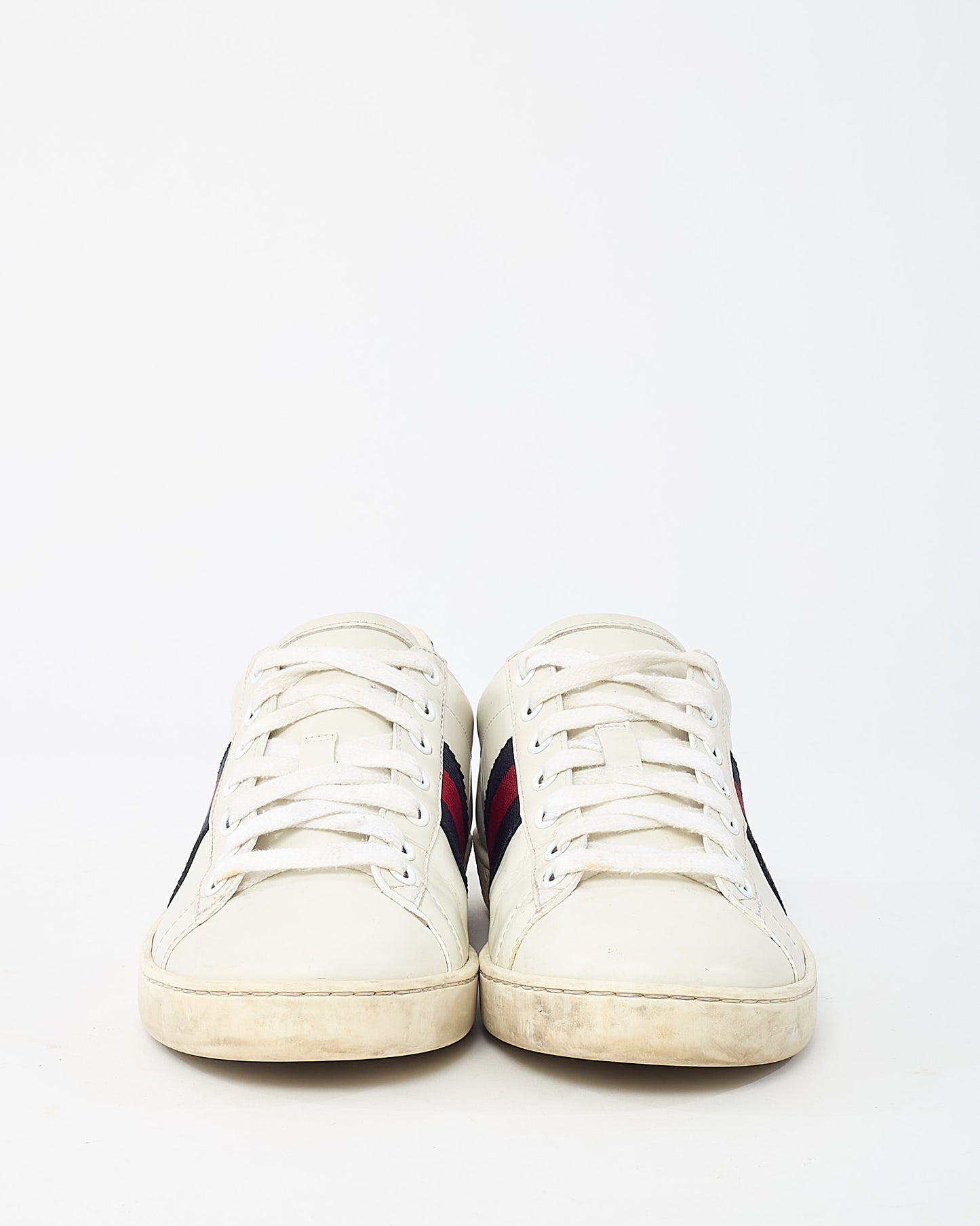Gucci White Leather Green/Red Web Ace Sneakers - 36.5