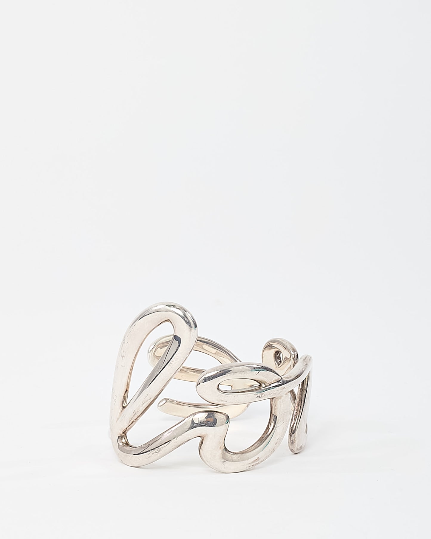 Tiffany & Co. Sterling Silver Paloma's Graffiti LOVE Cuff Bracelet
