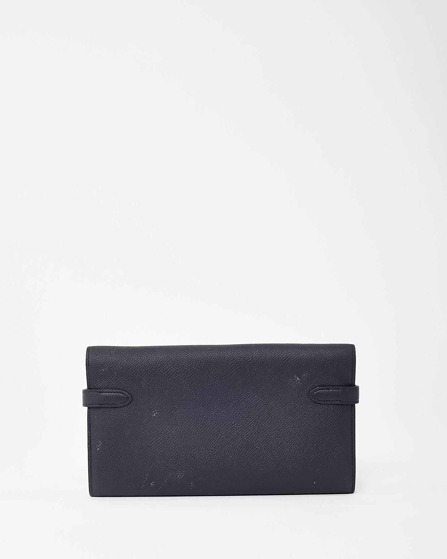 Hermès Black Epsom Leather GHW Kelly Longue Wallet