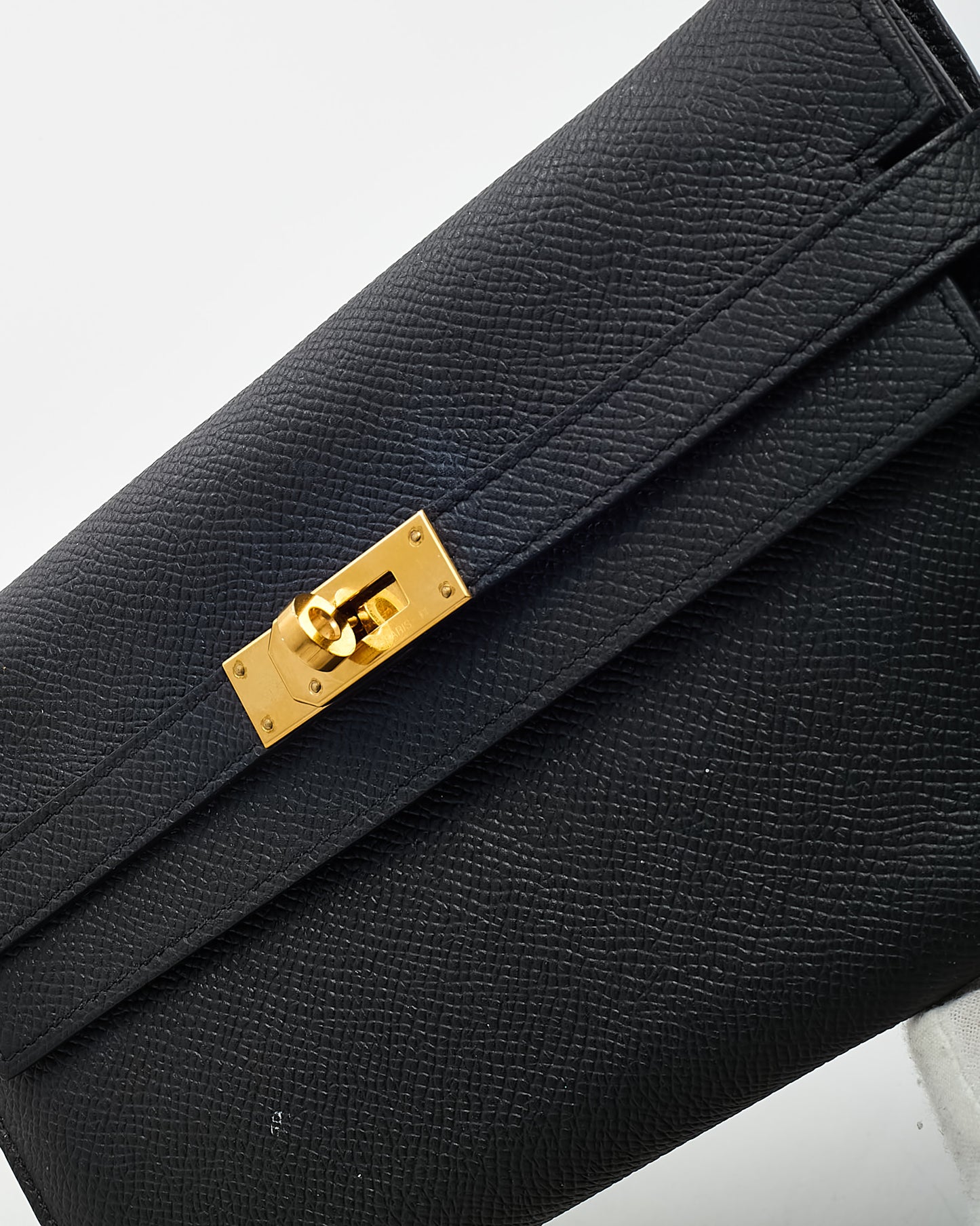 Hermès Black Epsom Leather GHW Kelly Longue Wallet