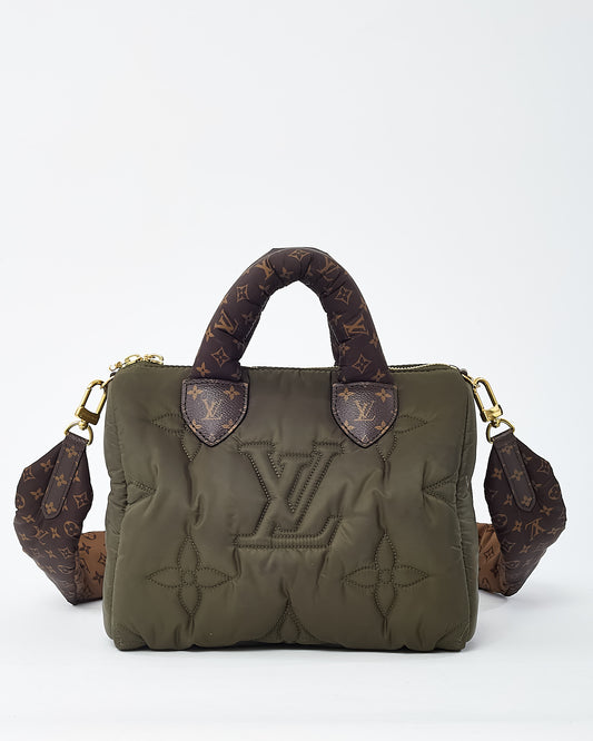 Louis Vuitton Khaki Green Monogram Quilted Econyl Nylon Pillow Speedy 25 Bandouliere Bag