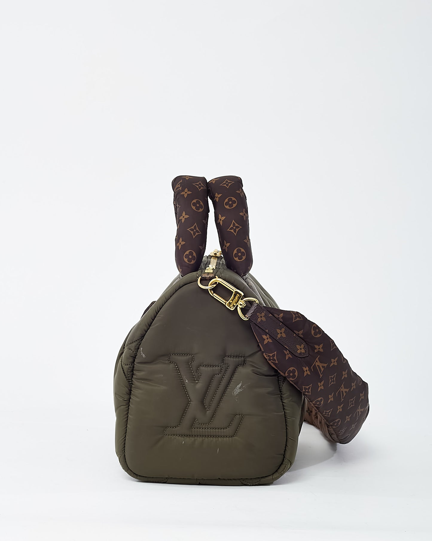 Louis Vuitton Khaki Green Monogram Quilted Econyl Nylon Pillow Speedy 25 Bandouliere Bag