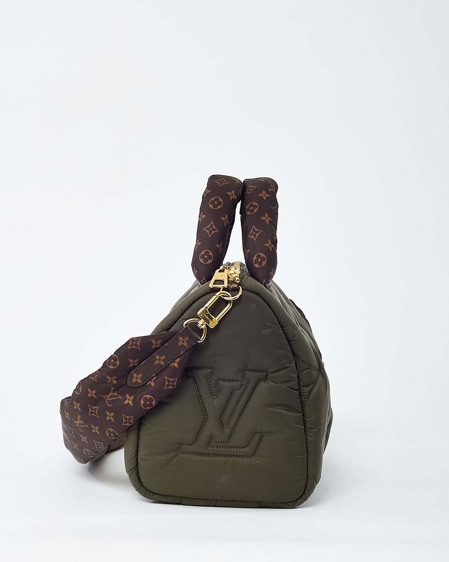 Louis Vuitton Khaki Green Monogram Quilted Econyl Nylon Pillow Speedy 25 Bandouliere Bag