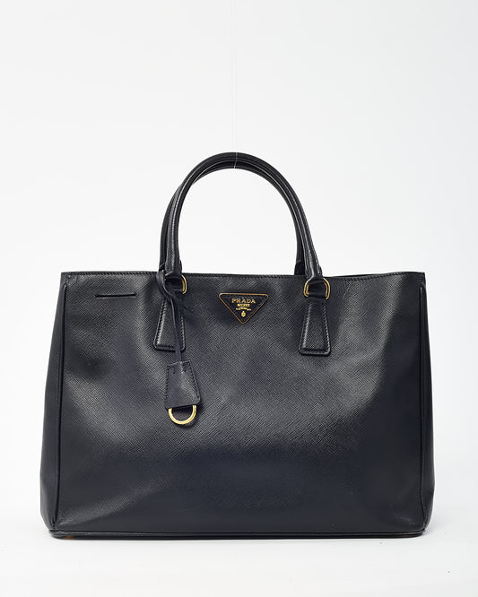 Prada Black Saffiano Leather Large Lux Tote Bag GHW