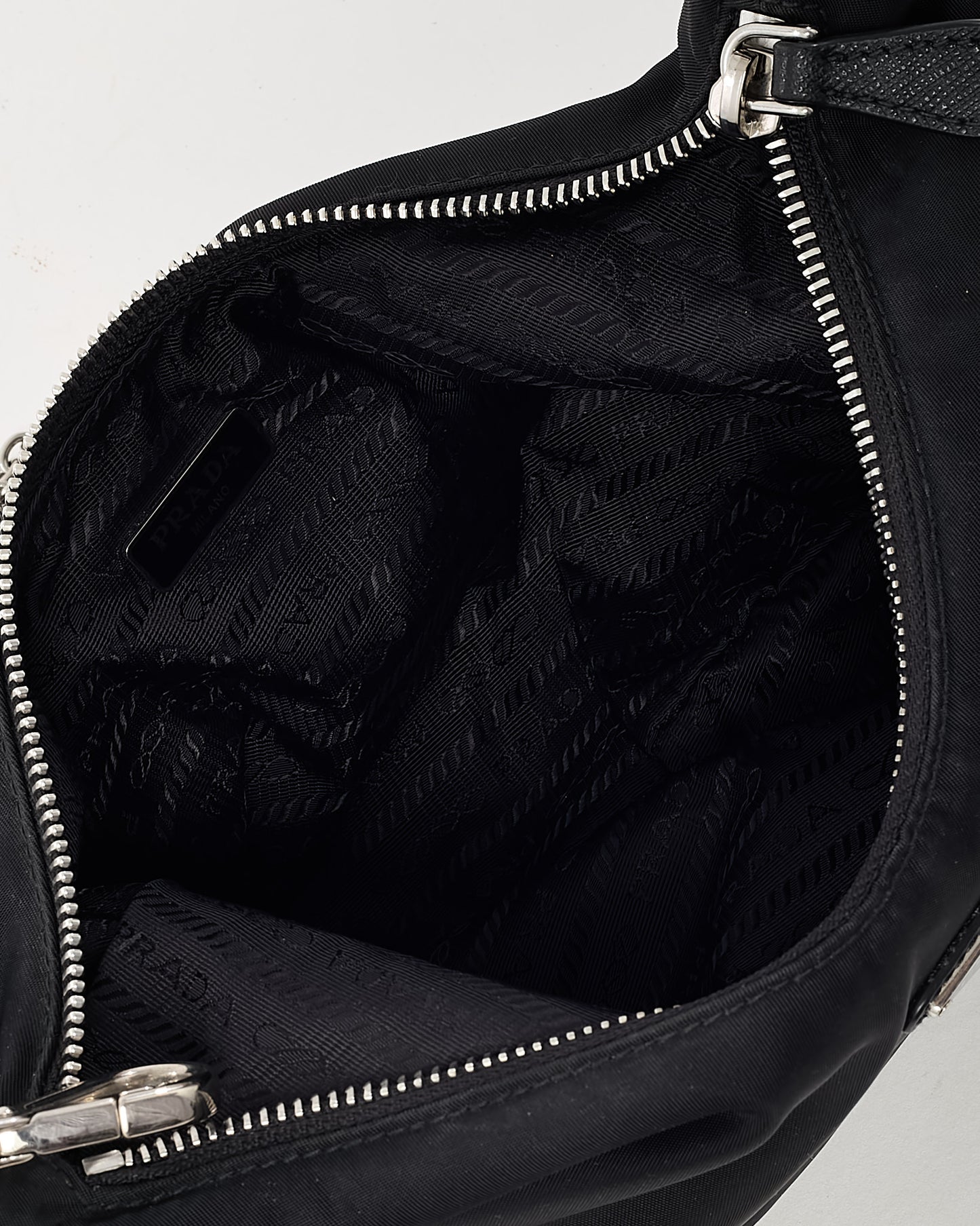 Prada Black Nylon Re-Edition 2006 Chain Crossbody Bag