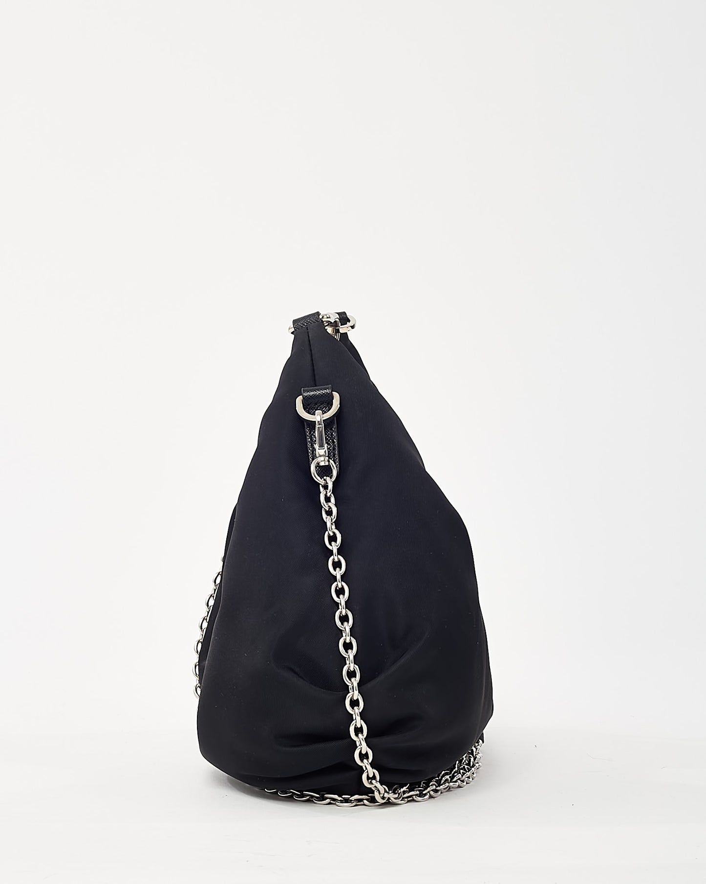 Prada Black Nylon Re-Edition 2006 Chain Crossbody Bag