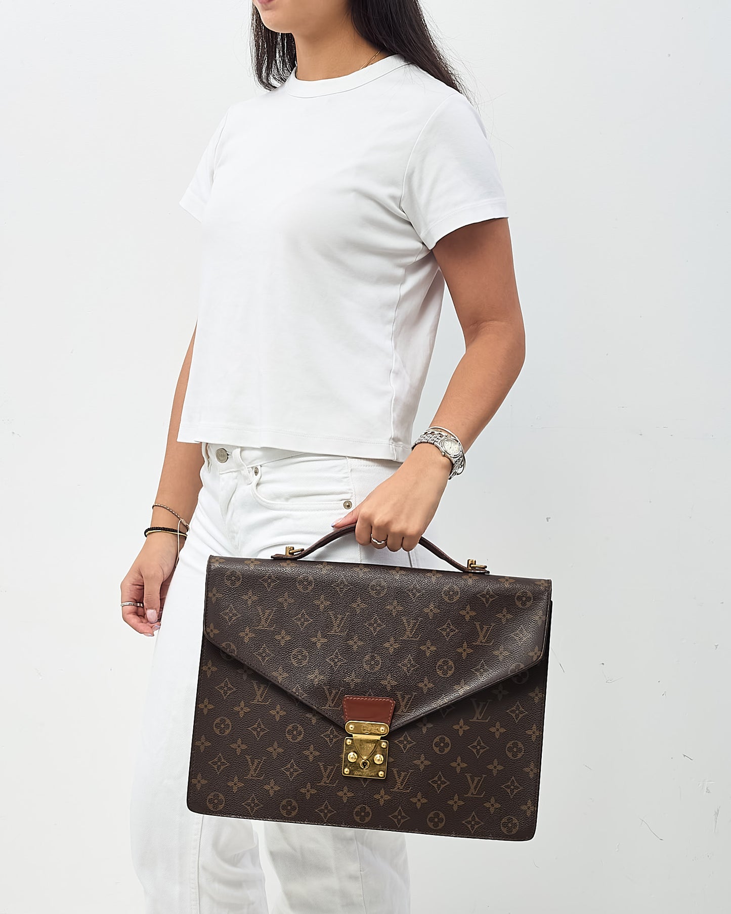 Louis Vuitton Monogram Coated Canvas Monceau Briefcase