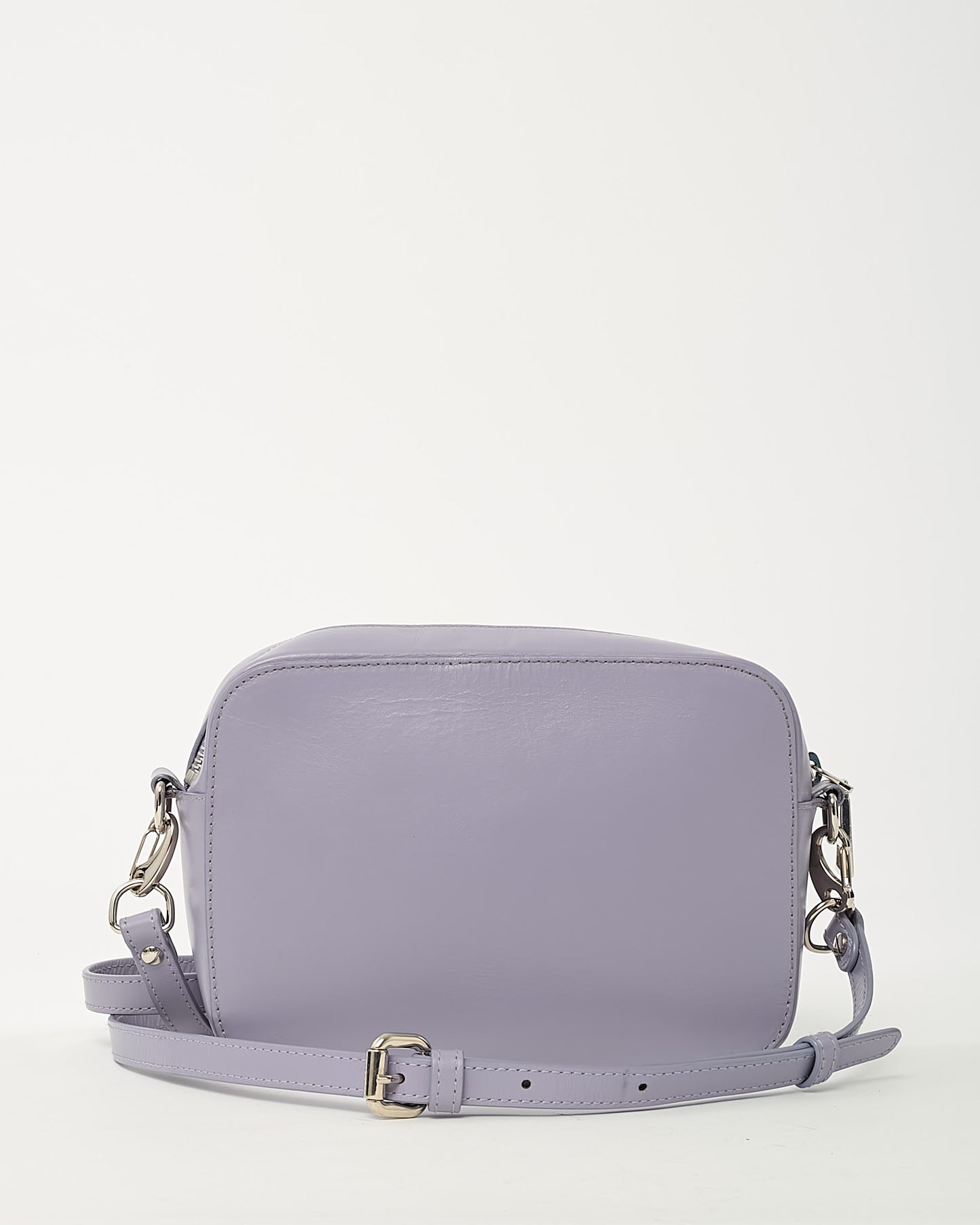 Versace Purple Calfskin Leather Palazzo Medusa Camera Bag with Strap