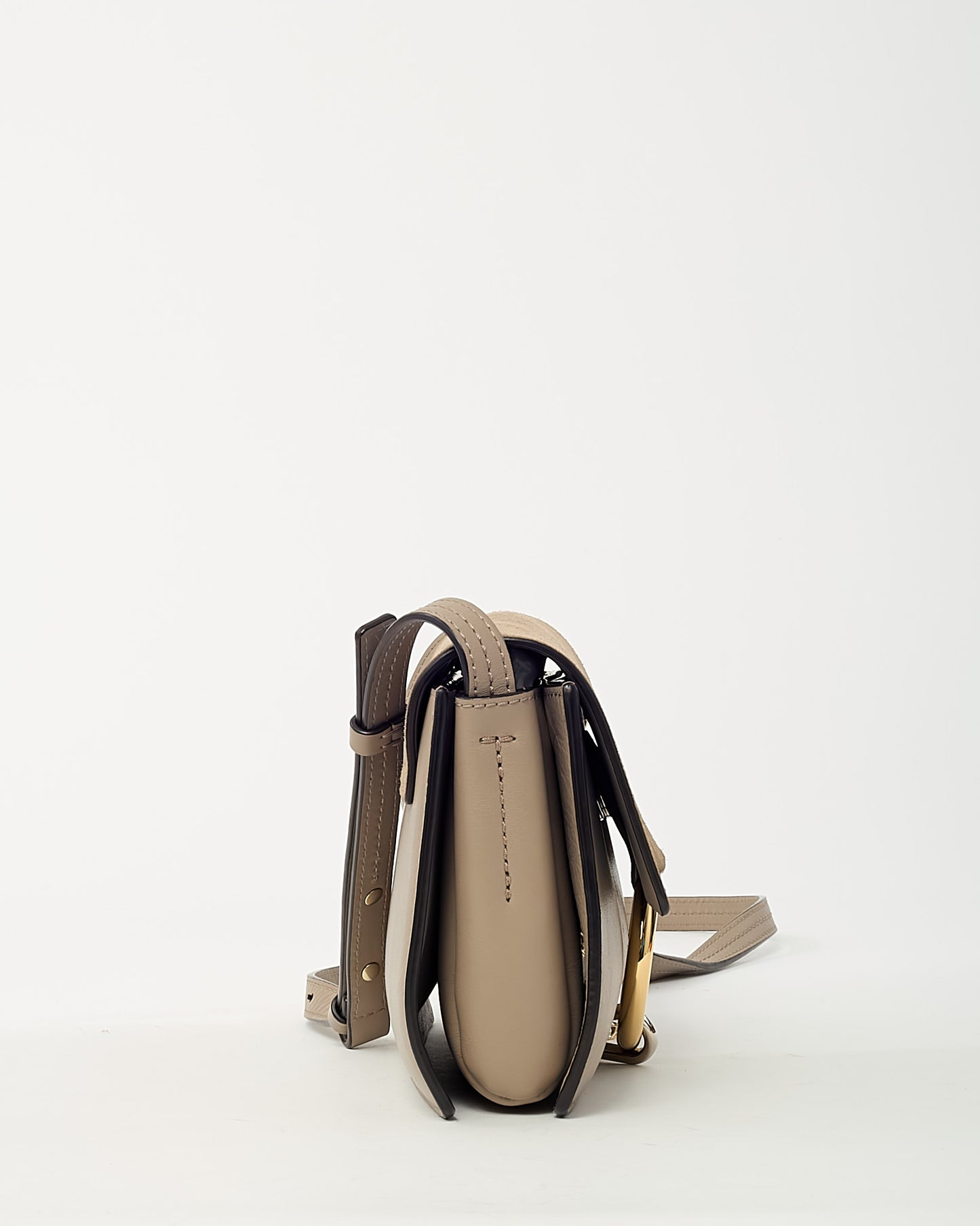 Chloé Motty Grey Leather and Suede Mini Faye Crossbody Bag
