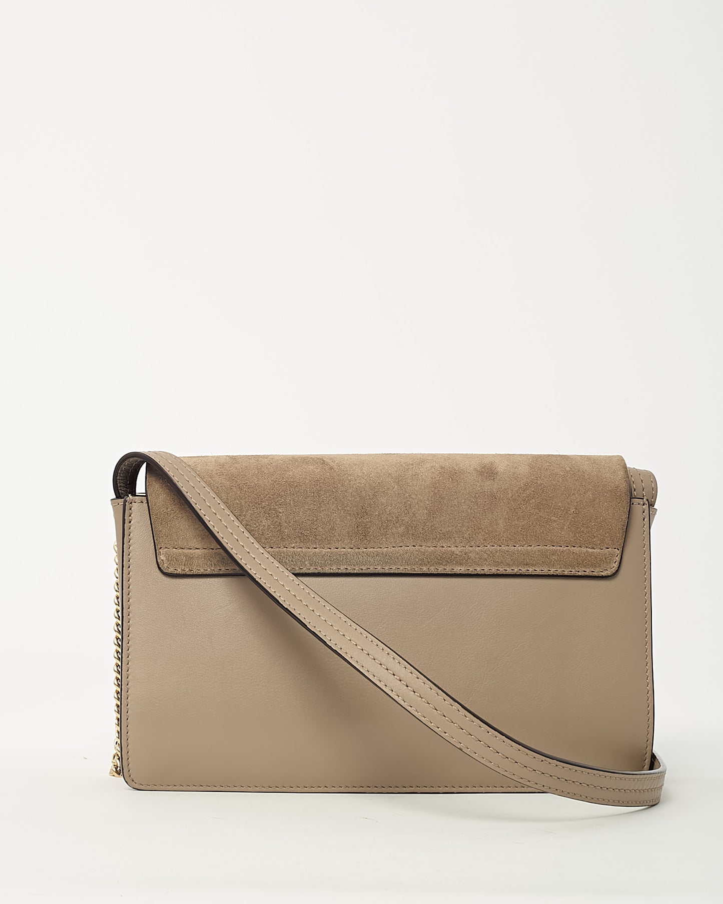 Chloé Motty Grey Leather and Suede Mini Faye Crossbody Bag