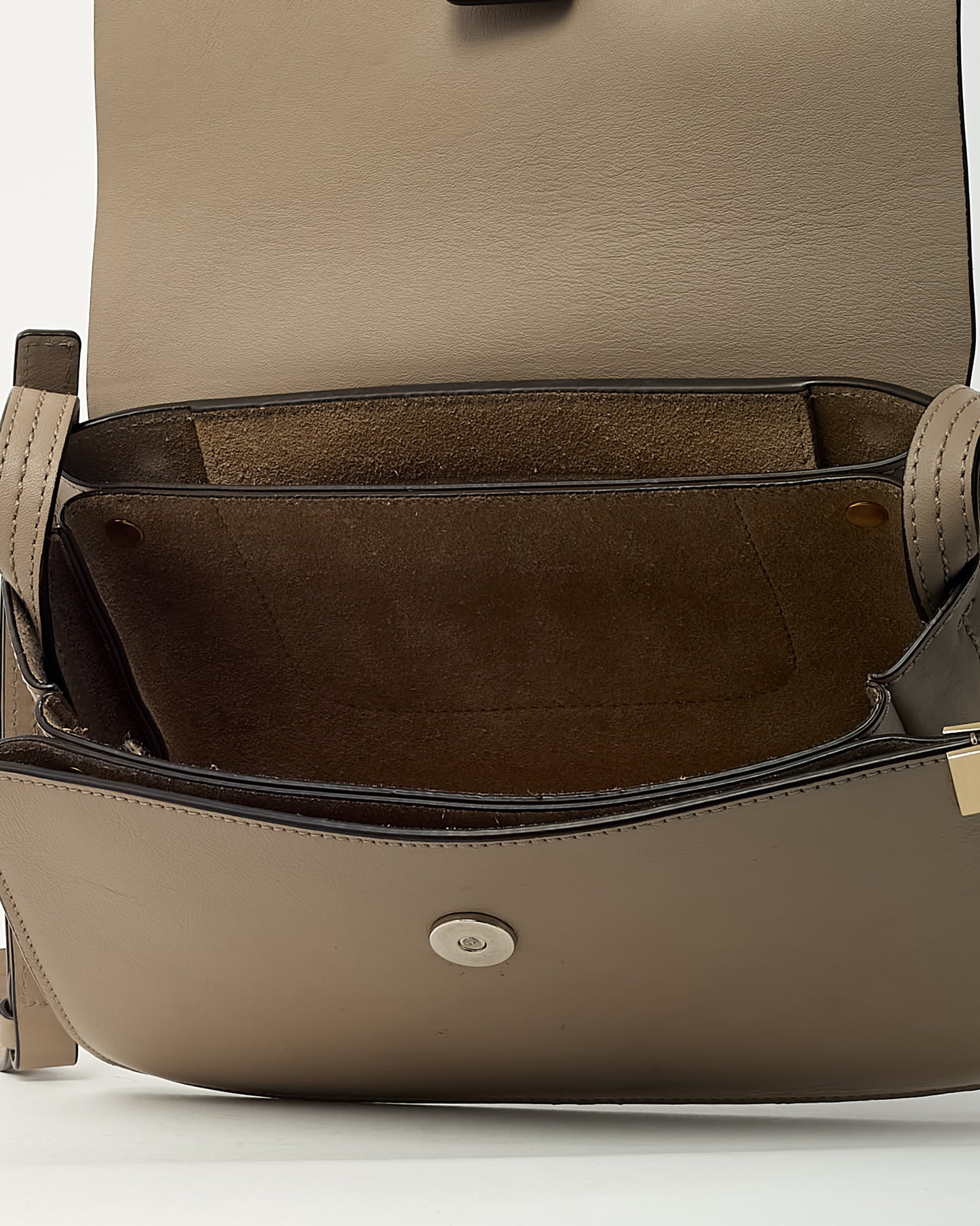 Chloé Motty Grey Leather and Suede Mini Faye Crossbody Bag