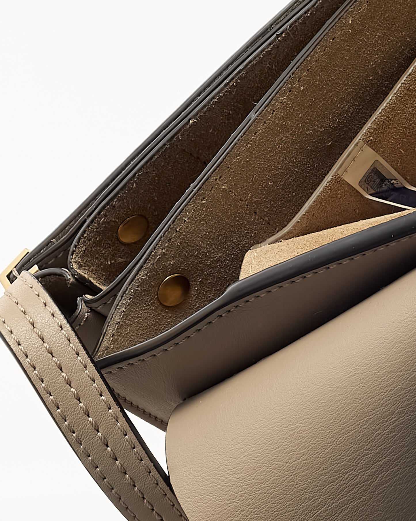 Chloé Motty Grey Leather and Suede Mini Faye Crossbody Bag