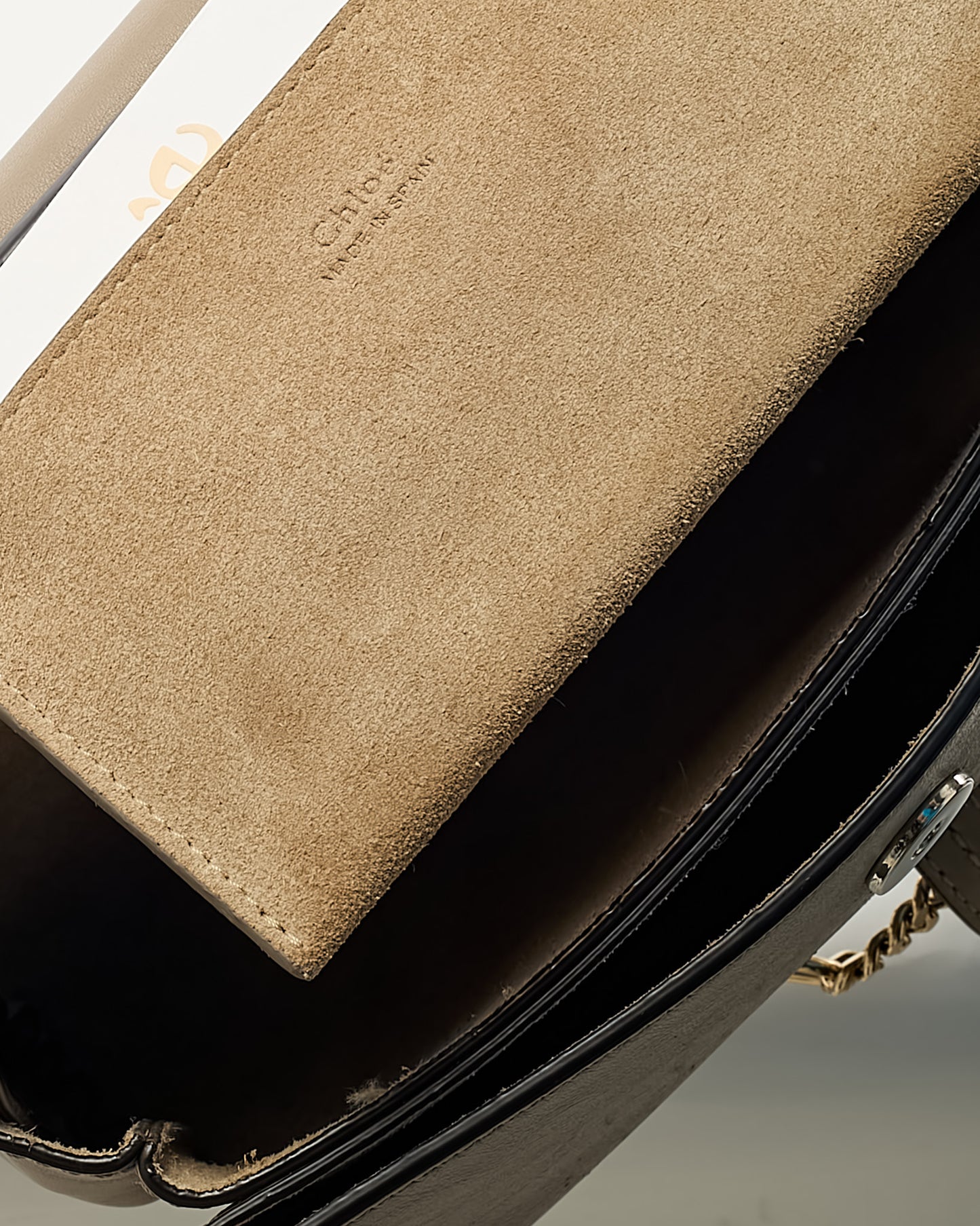 Chloé Motty Grey Leather and Suede Mini Faye Crossbody Bag