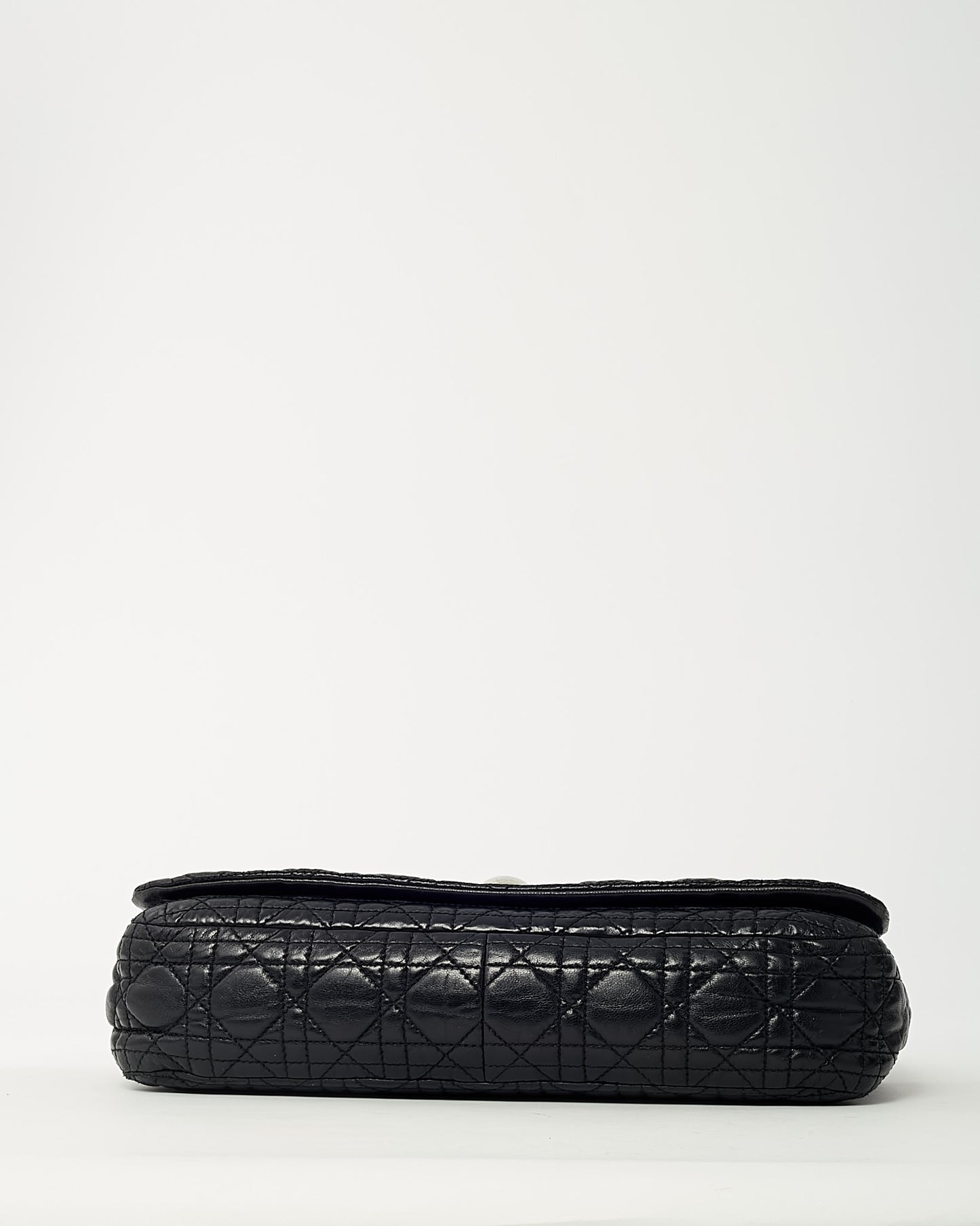 Dior Black Cannage Leather Medium Rendezvous Chain Shoulder Bag