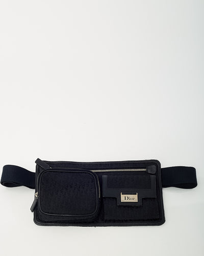 Dior Black Monogram Diorrisimo Trotter Canvas Street Chic Belt Bag