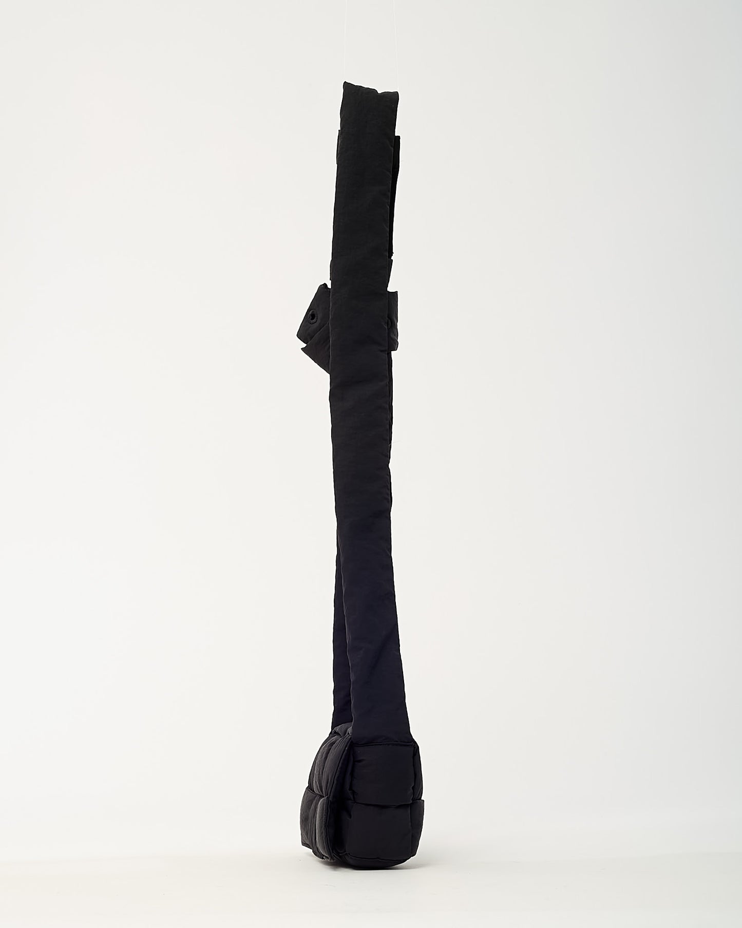Bottega Veneta Black Maxi Intrecciato Nylon Extra Mini Cassette Crossbody Bag