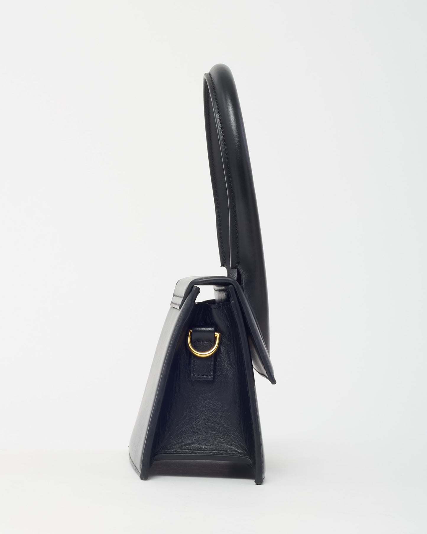 Jacquemus Black Leather Le Chiquito Moyen Crossbody Bag