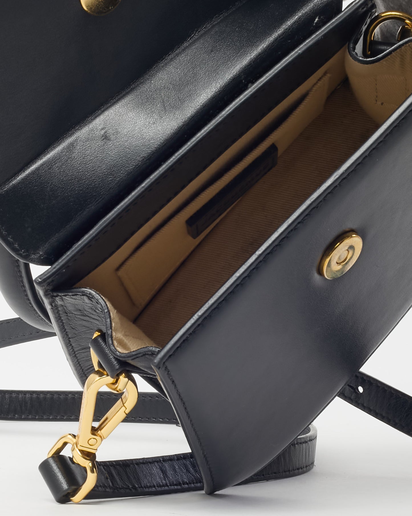 Jacquemus Black Leather Le Chiquito Moyen Crossbody Bag