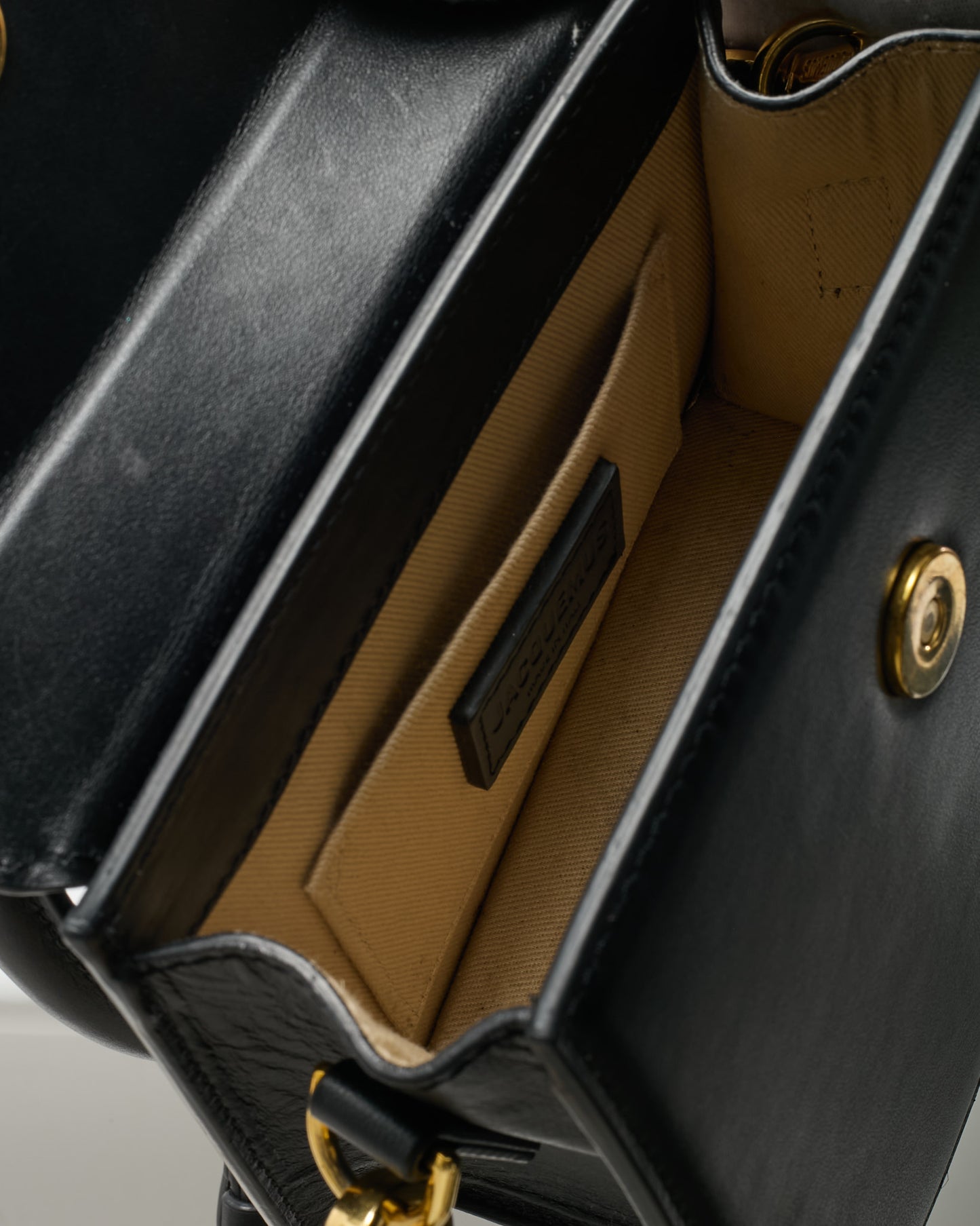 Jacquemus Black Leather Le Chiquito Moyen Crossbody Bag
