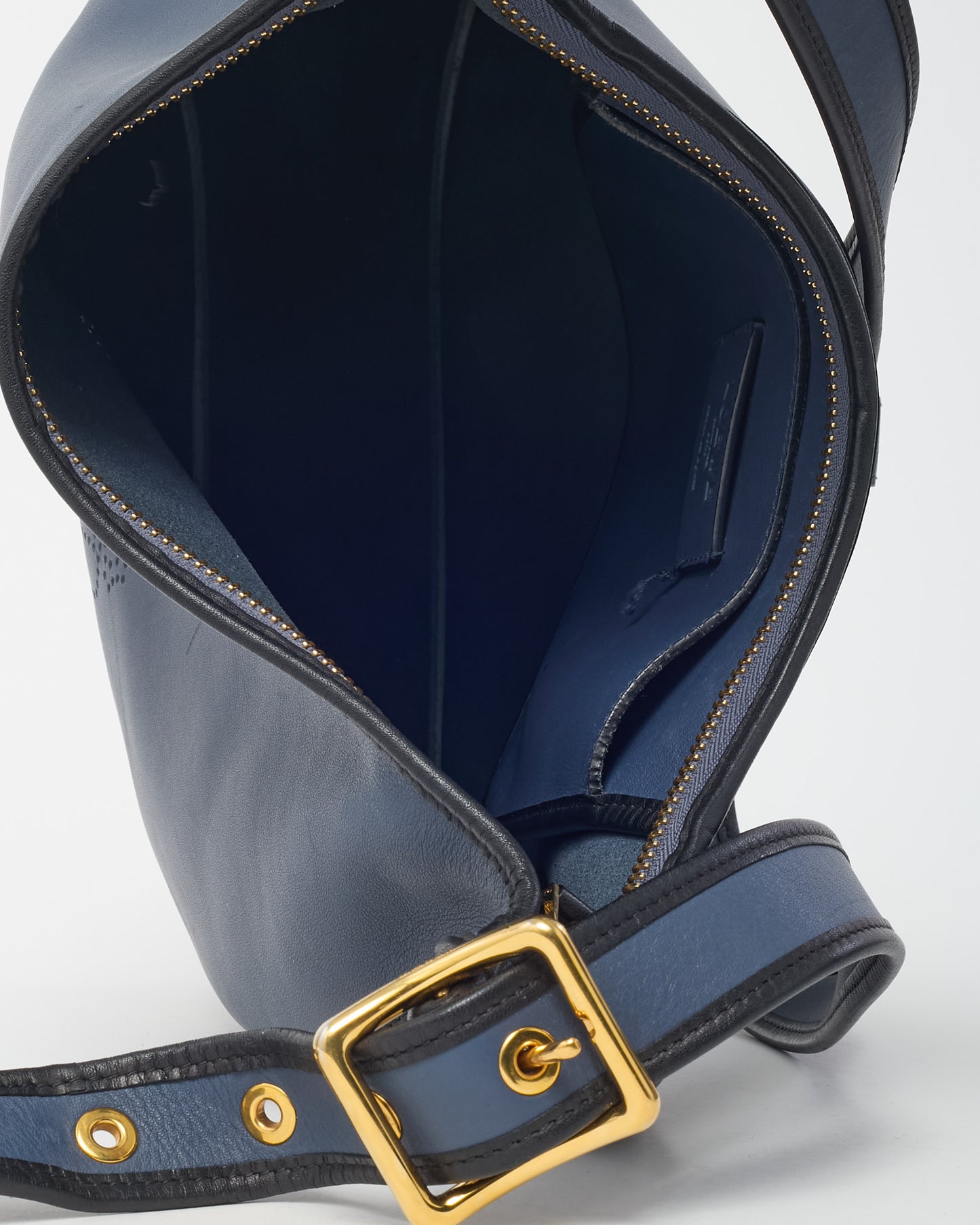 Loewe Blue Leather Anagram Logo Sofia Messenger Crossbody Bag