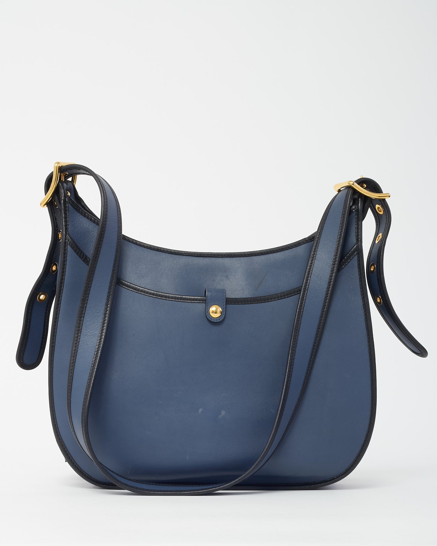 Loewe Blue Leather Anagram Logo Sofia Messenger Crossbody Bag