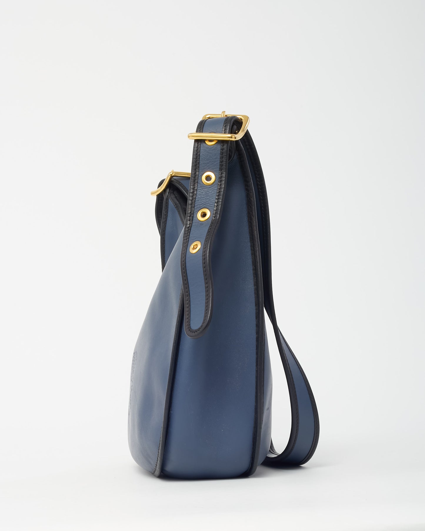 Loewe Blue Leather Anagram Logo Sofia Messenger Crossbody Bag