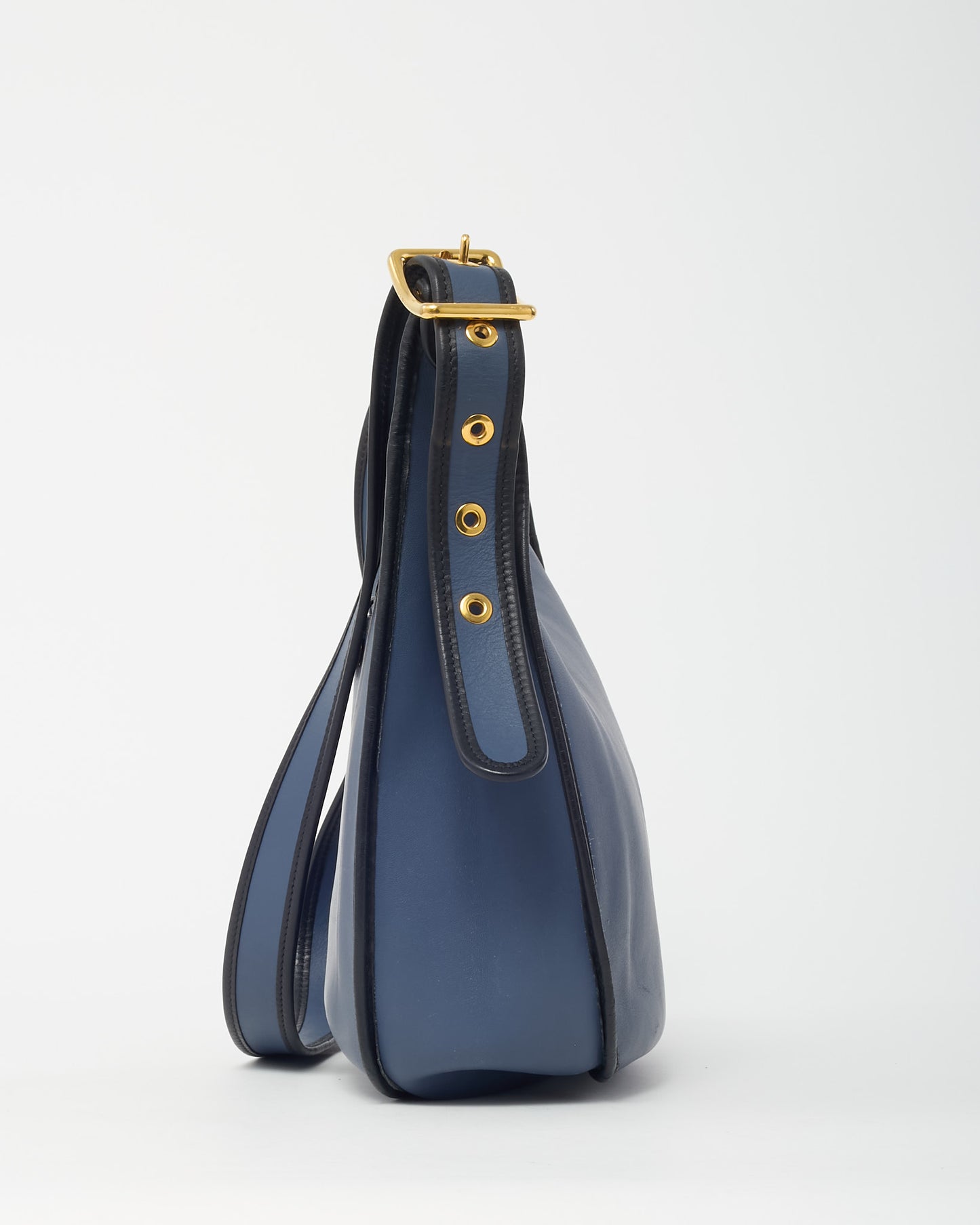 Loewe Blue Leather Anagram Logo Sofia Messenger Crossbody Bag