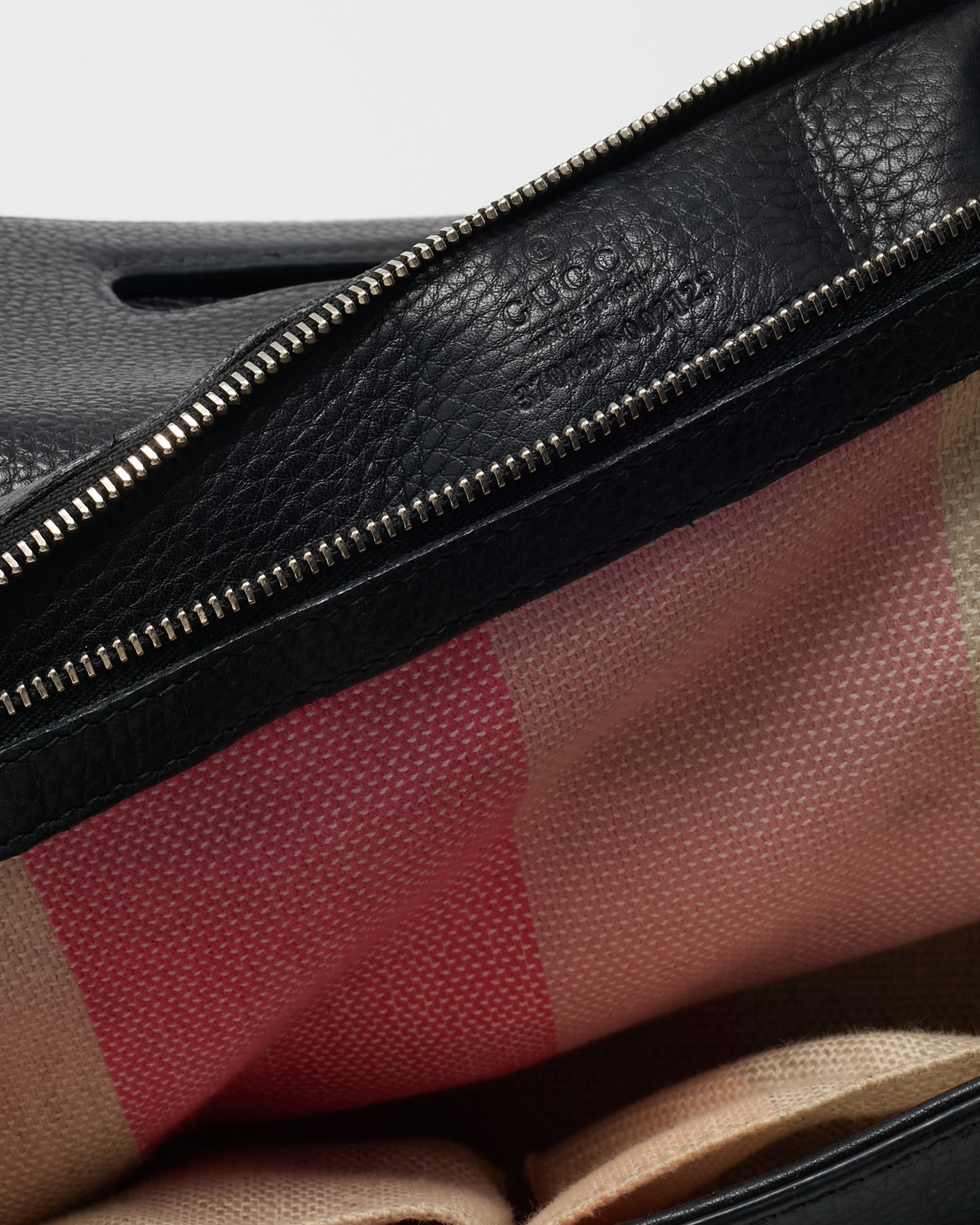 Gucci Black Pebbled Leather Bamboo Daily 2Way Top Handle Satchel