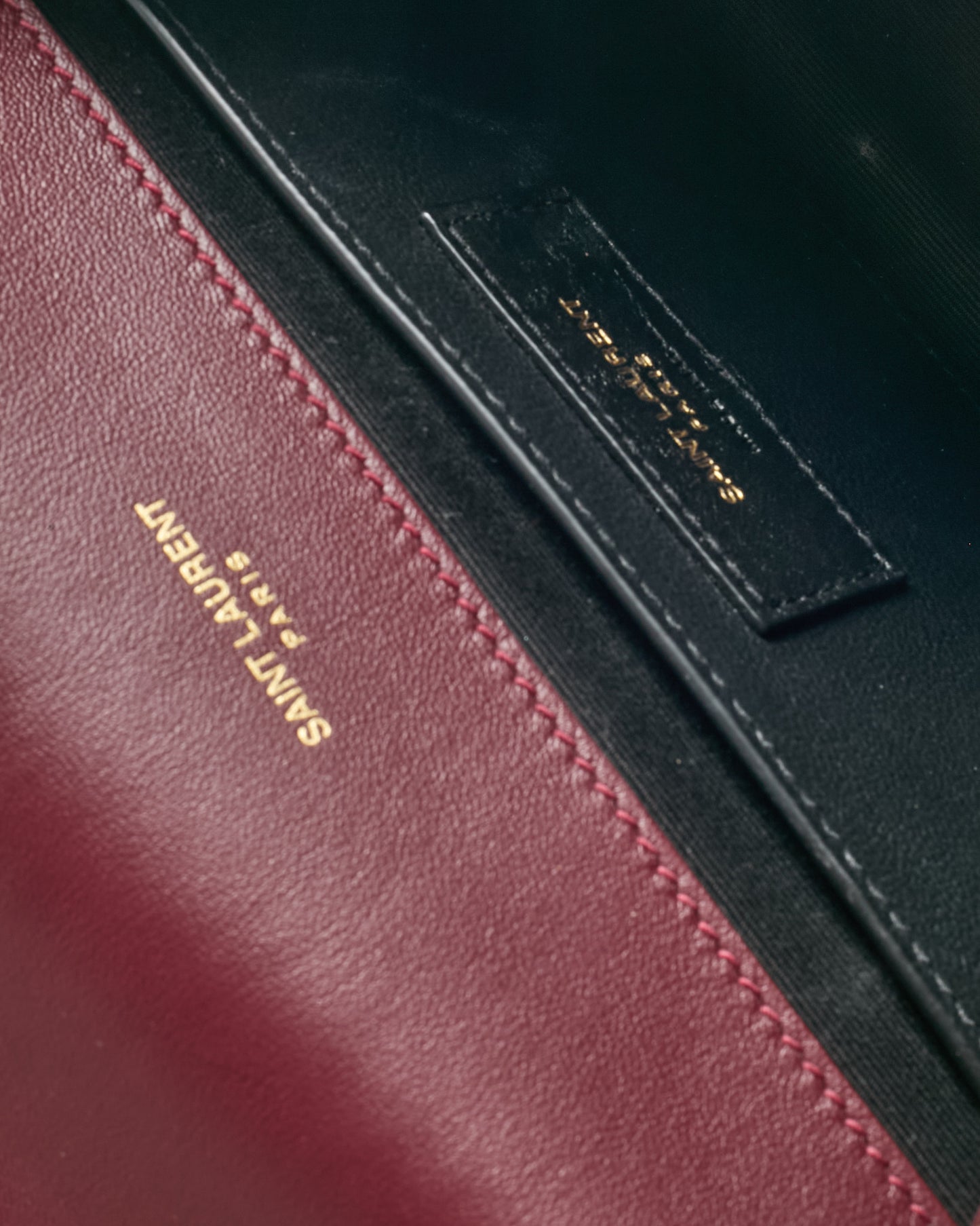 Saint Laurent Burgundy Patent Leather GHW YSL Logo Small Kate Crossbody Bag